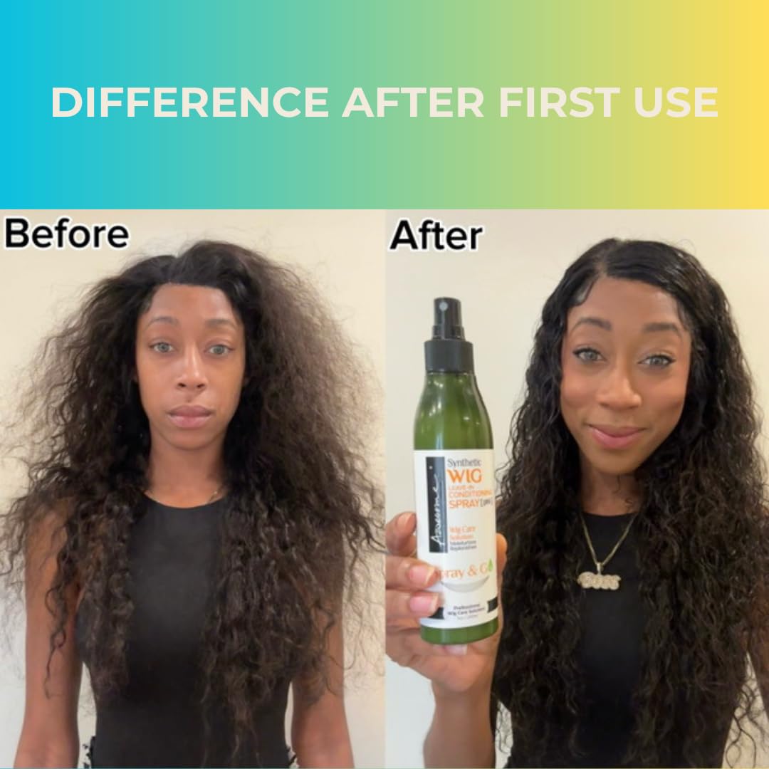 Awesome Synthetic Wig Leave-in Conditioner Spray, pH6, Professional Wig Care Solution, Detangle Spray, Moisturizes & Replenishes Synthetic Wigs, Easy Combing, Contains Coconut Oil, 7 fl oz - Image 5