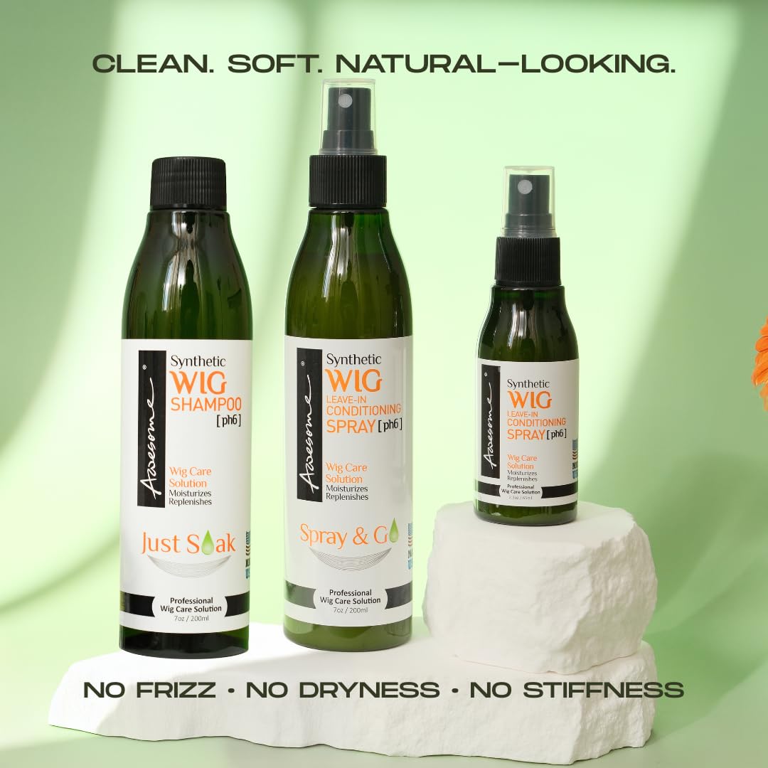 Awesome Synthetic Wig Leave-in Conditioner Spray, pH6, Professional Wig Care Solution, Detangle Spray, Moisturizes & Replenishes Synthetic Wigs, Easy Combing, Contains Coconut Oil, 7 fl oz - Image 6