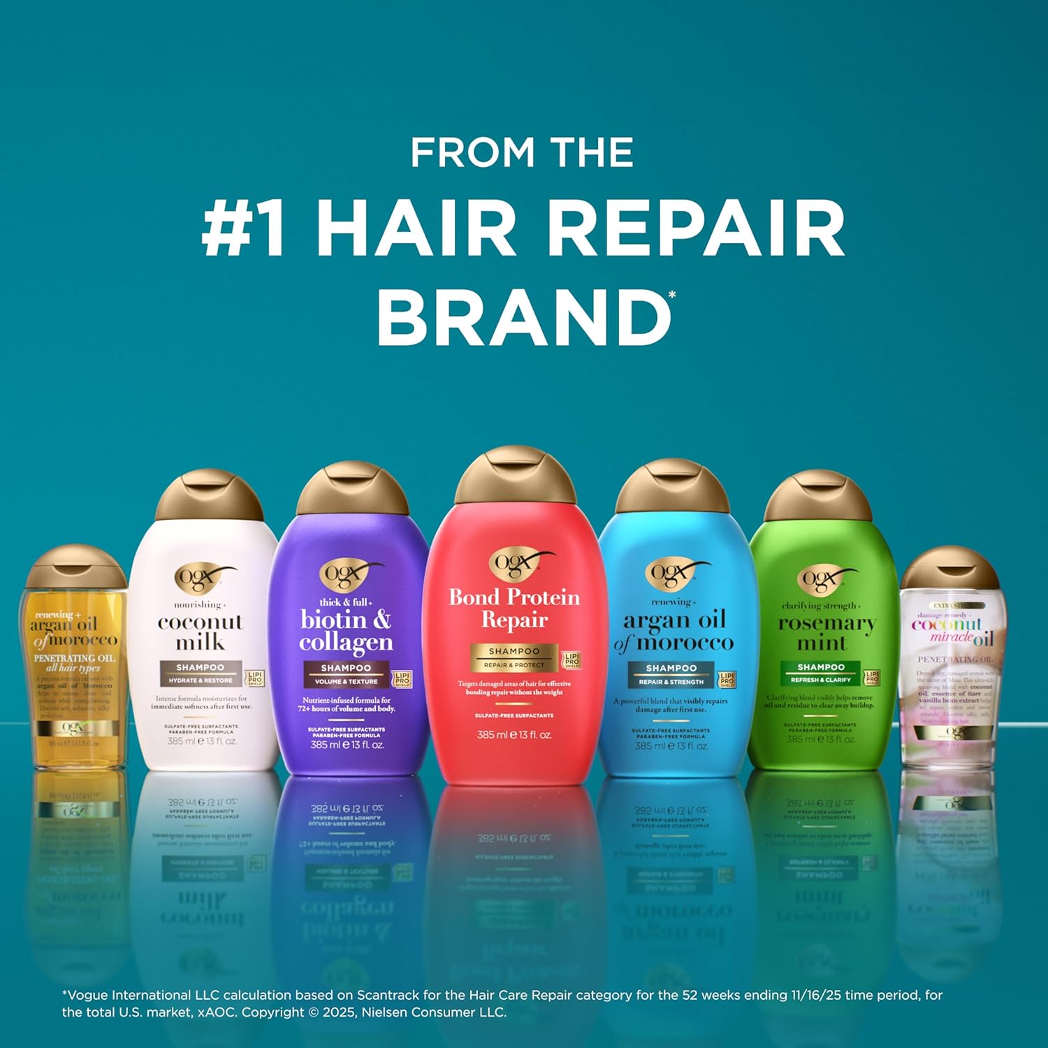 OGX Renewing + Argan Oil of Morocco Shampoo & Conditioner Set, Damage Repairing Shampoo & Conditioner Helps Strengthen & Repair Dry, Damaged Hair, Sulfate-Free Surfactants, 13 fl. Oz, 2 Pack - Image 6