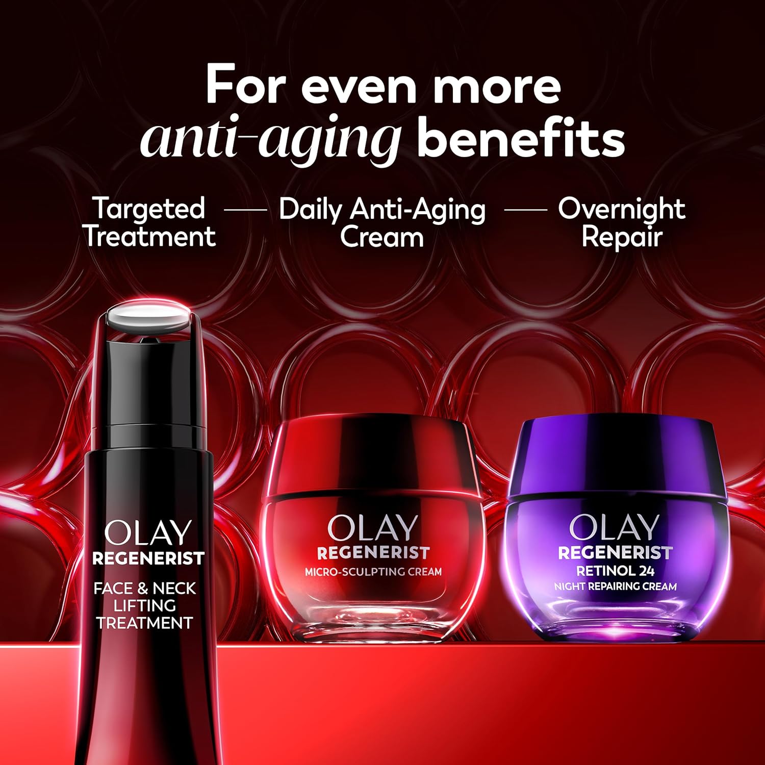 Olay Face Moisturizer, Regenerist Micro-Sculpting Facial Cream for Women - Anti-Aging, Anti-Wrinkle, Firming Skin Care - Triple Collagen Cream, Peptide Moisturizer, Hyaluronic Acid, Niacinamide, 1.7oz - Image 9