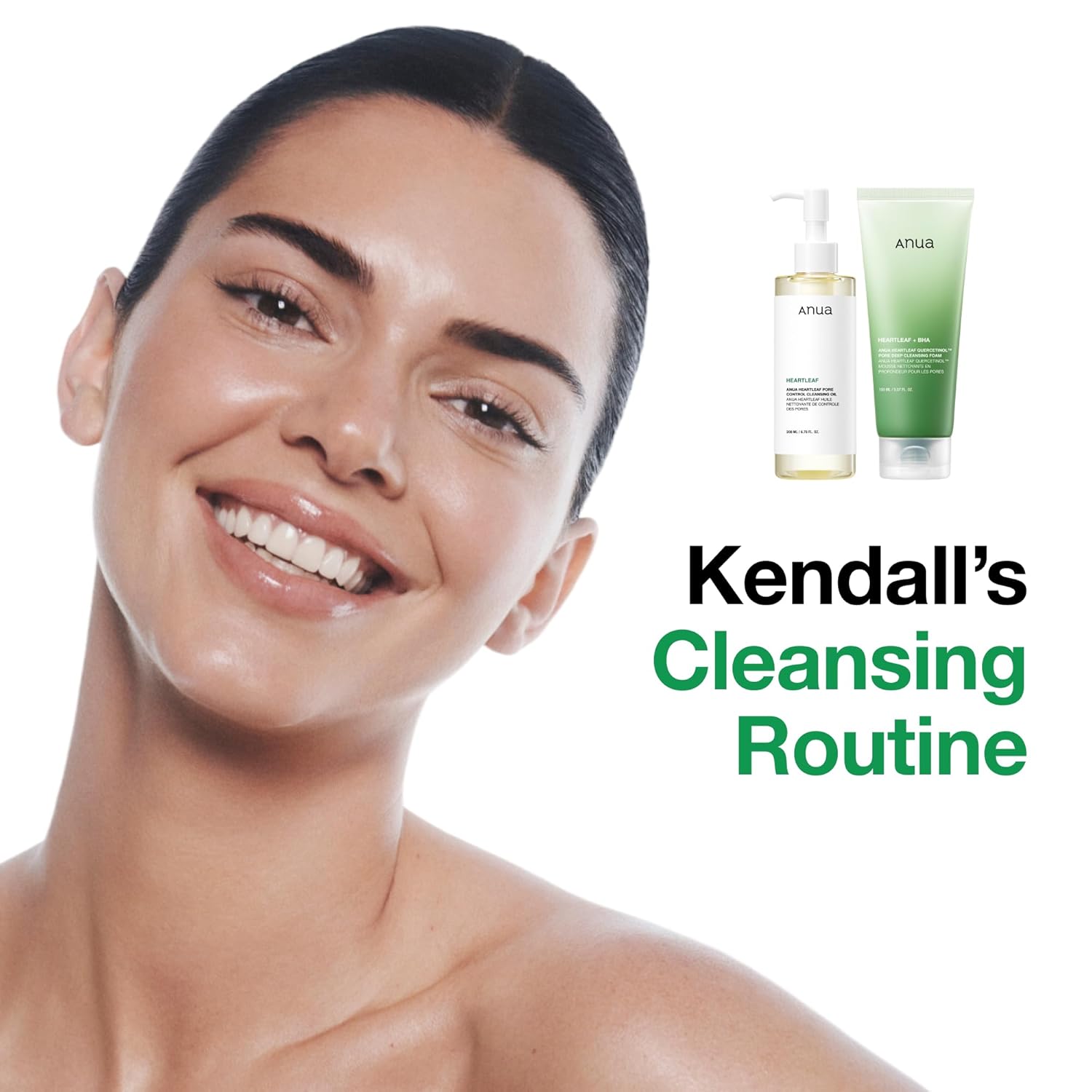 ANUA Double Cleansing Duo for Facial Cleansing, Heartleaf Pore Control Cleansing Oil & Quercetinol Deep Cleansing Foam, Makeup Remover Face Wash, Blackhead Care, Korean Skincare
