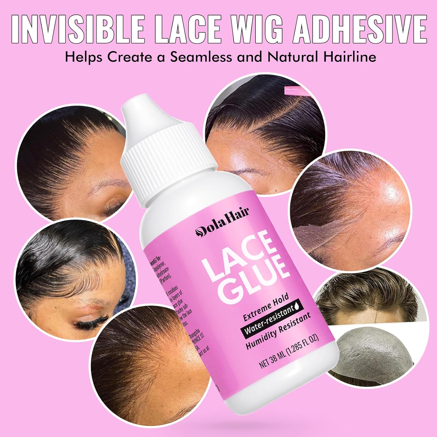 Dolahair Lace Wig Glue Kit - Waterproof Lace Front Adhesive for Wigs (Glue Kit-3pcs) - Image 4