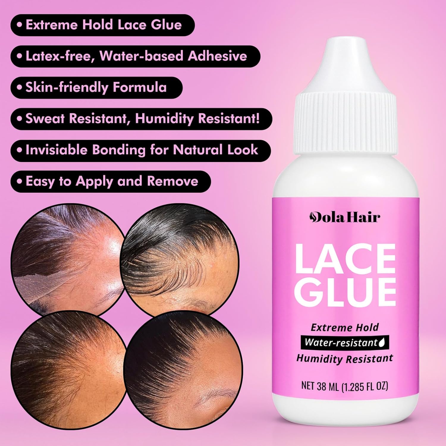 Dolahair Lace Wig Glue Kit - Waterproof Lace Front Adhesive for Wigs (Glue Kit-3pcs) - Image 5