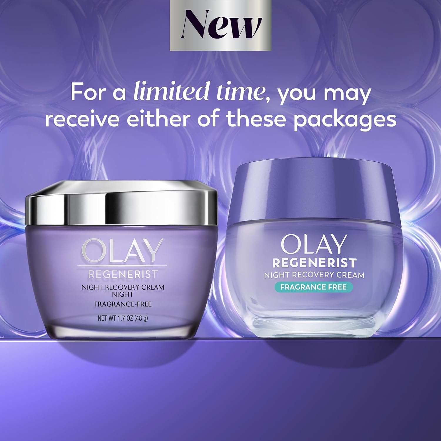 Olay Night Cream for Face, Anti-Aging Face Moisturizer for Women - Fragrance-Free Skin Care, Anti-Wrinkle, Exfoliate, Smooths Texture - Triple Collagen Cream, Niacinamide, Pro-Vitamin B5, 1.7Oz - Image 2