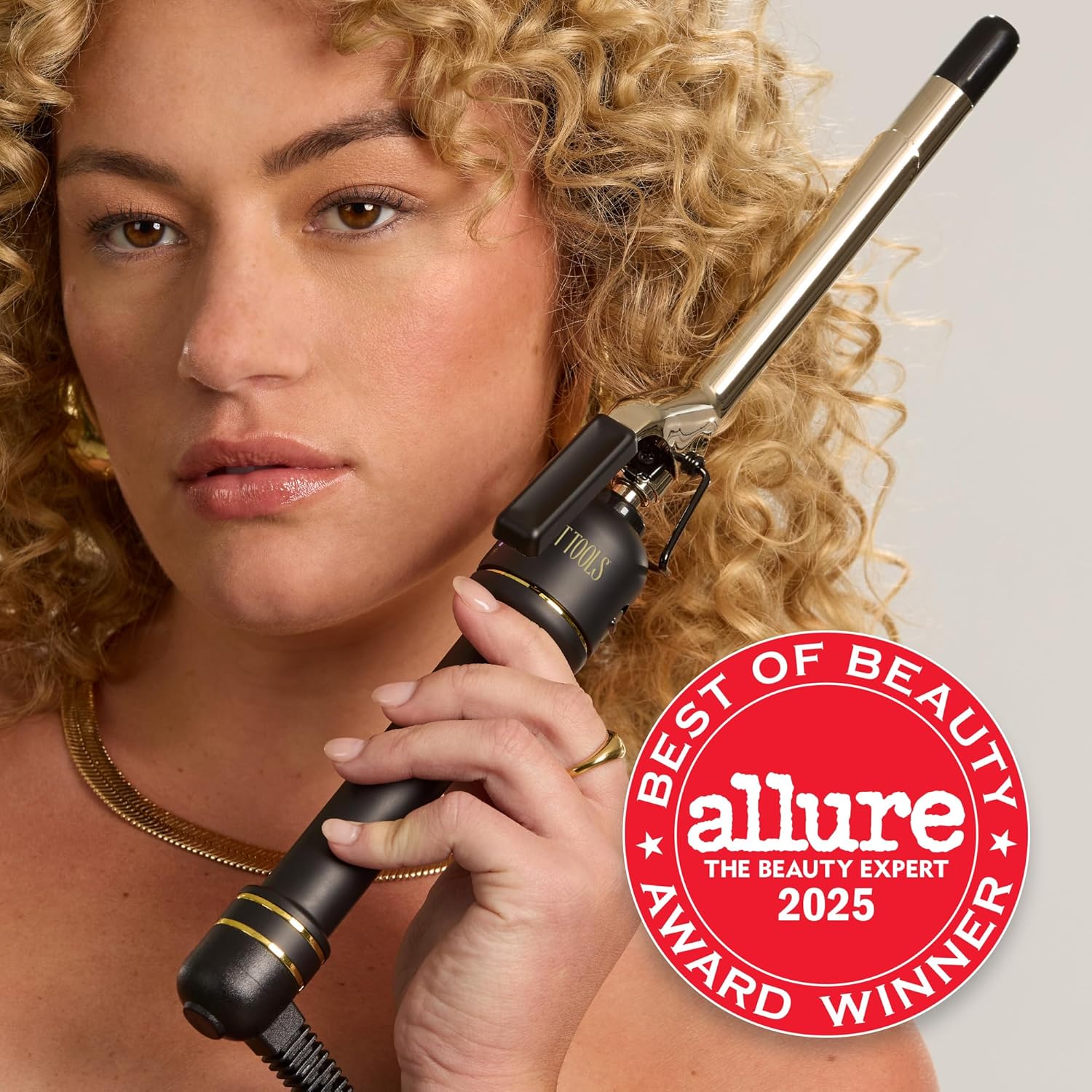 HOT Tools 24K Gold Professional 1 1/2" Extended Barrel Curling Iron with Clamp for Bouncy Curls, Faster Styling, Less Damage & Long-Lasting Results - Image 3