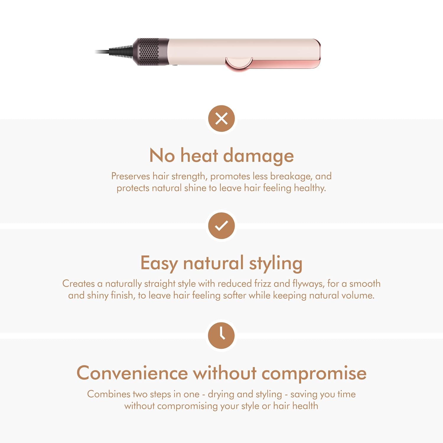 Dyson Airstrait™ Straightener, Wet to Dry Hair Straightener, No Heat Damage, No hot Plates, All Hair Types - Image 6