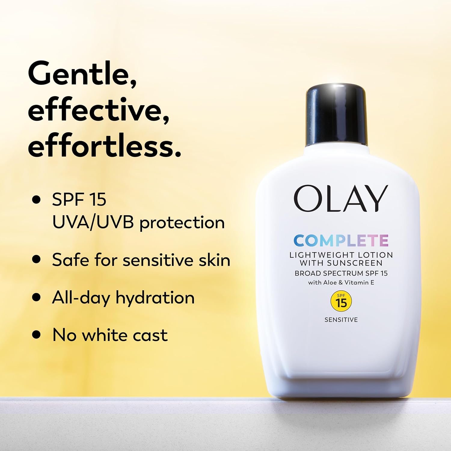 Olay Complete Lotion Moisturizer with SPF 15 Sensitive, 6.0 oz each, 2-pack - Image 3