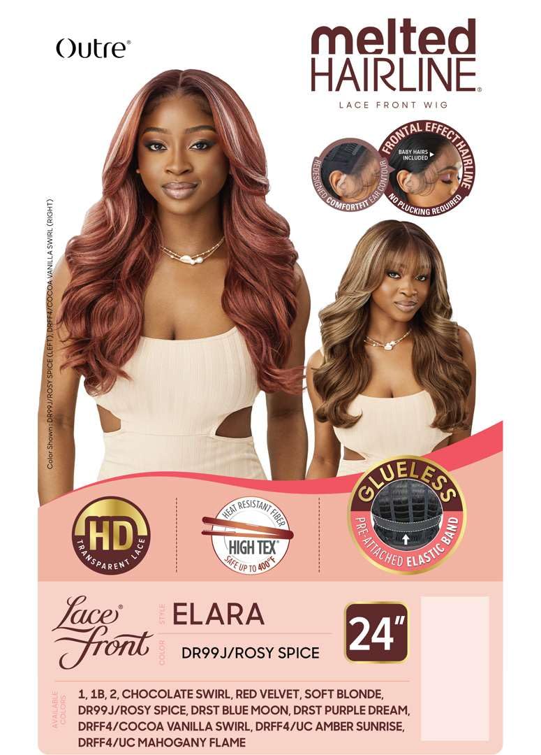 Outre Lace Front Wig - Melted Hairline - Elara (OFF BLACK 1B) - Image 2