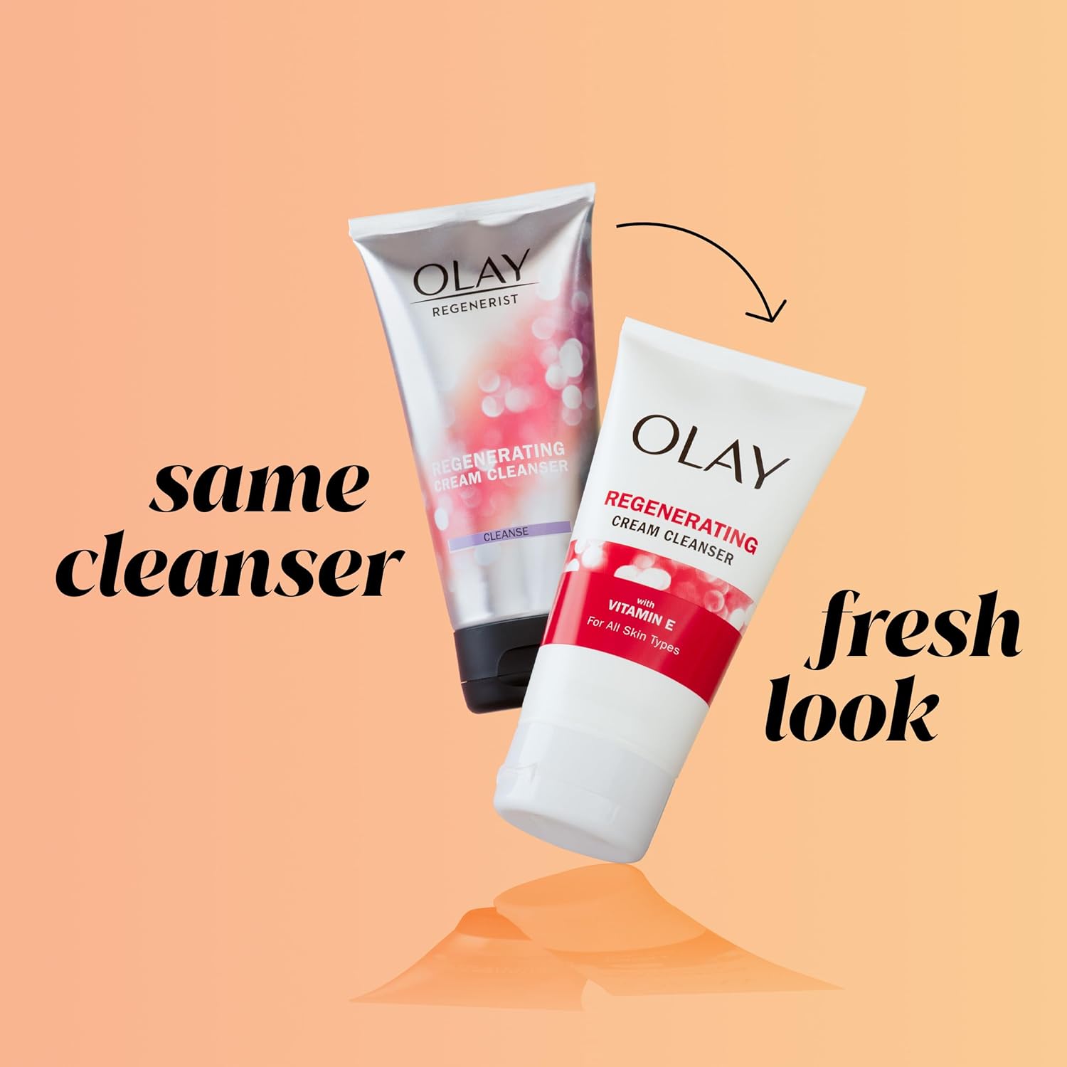Olay Regenerist Regenerating Cream Cleanser Face Wash, 5 Fl Oz, Pack of 3 - Image 3