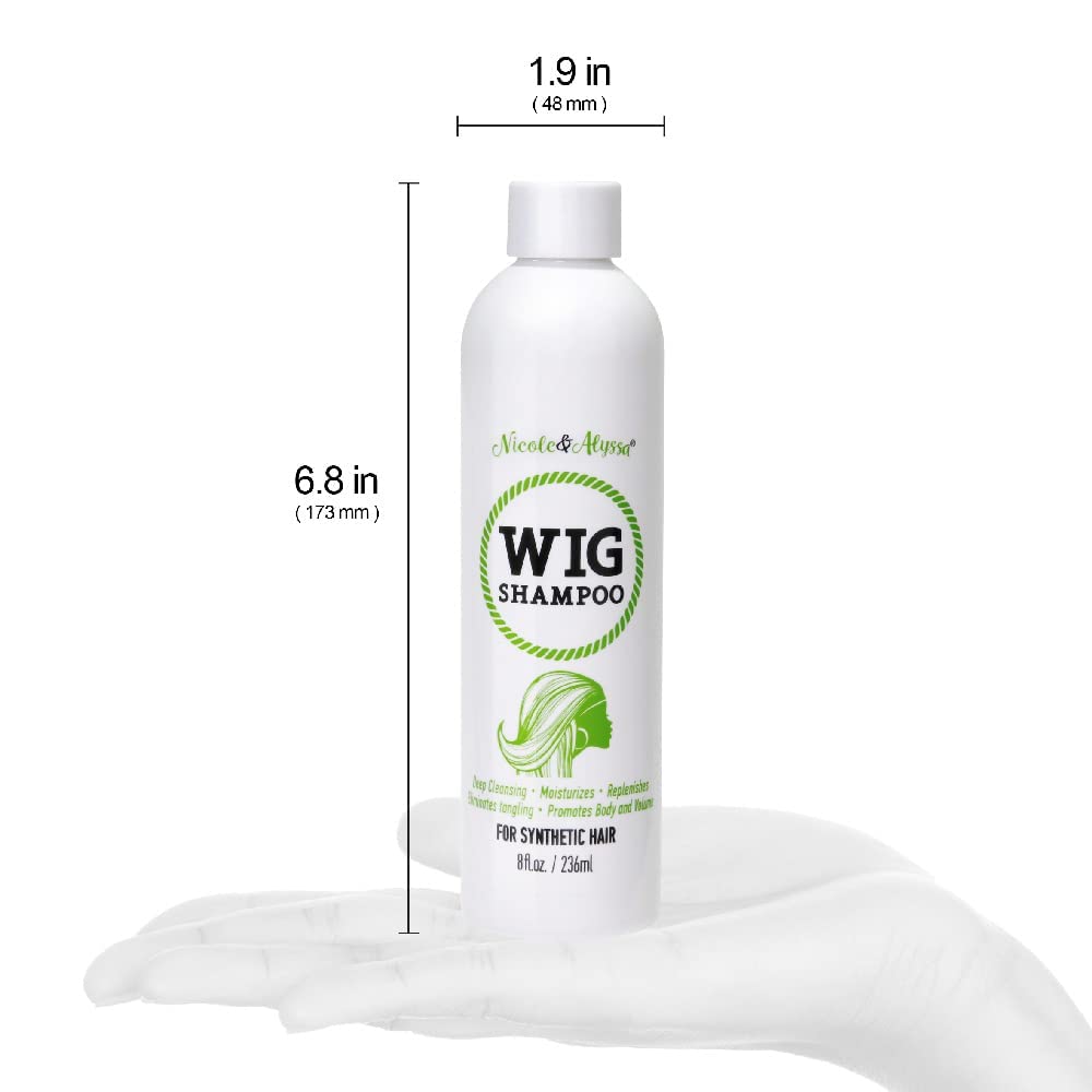 Nicole & Alyssa - Wig Shampoo For Synthetic Hair 8oz - Soak & Rinse, Deep Cleansing, Revitalizes, Moisturizes, Detangles (Pack of 1) - Image 3