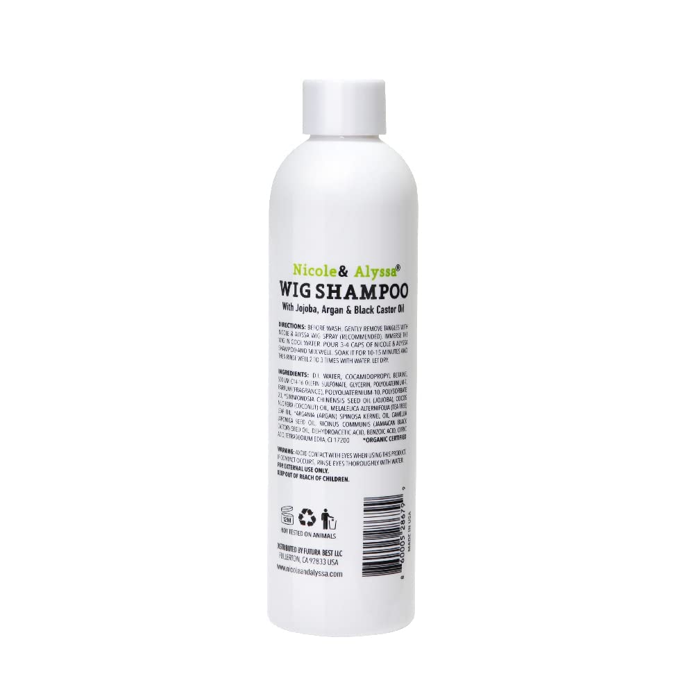 Nicole & Alyssa - Wig Shampoo For Synthetic Hair 8oz - Soak & Rinse, Deep Cleansing, Revitalizes, Moisturizes, Detangles (Pack of 1) - Image 4