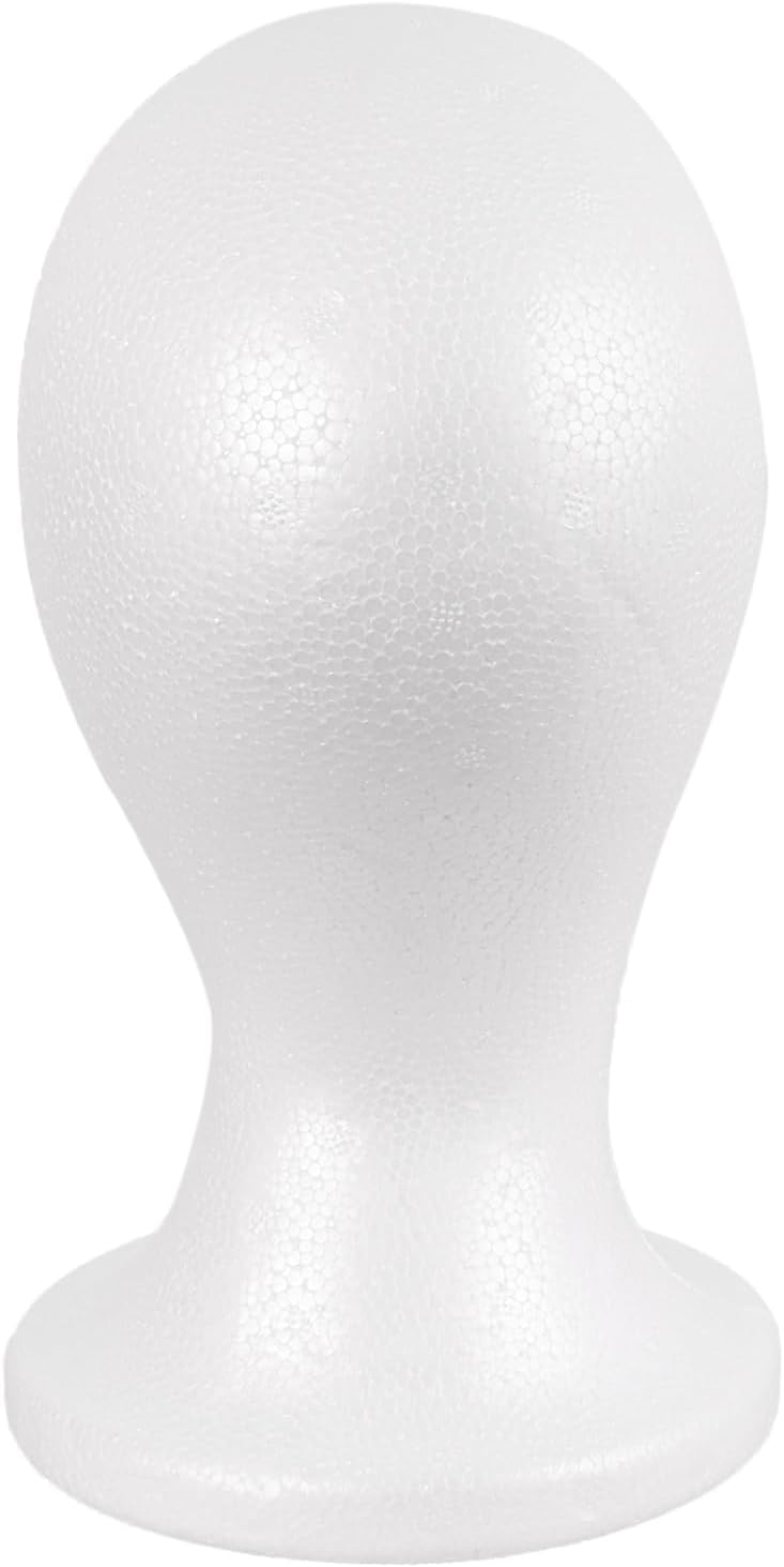 MapofBeauty Women Men Wig Stand, Mannequin Head Foam Display for Masks Hats, DIY Decoration Wig Head (White) - Image 4