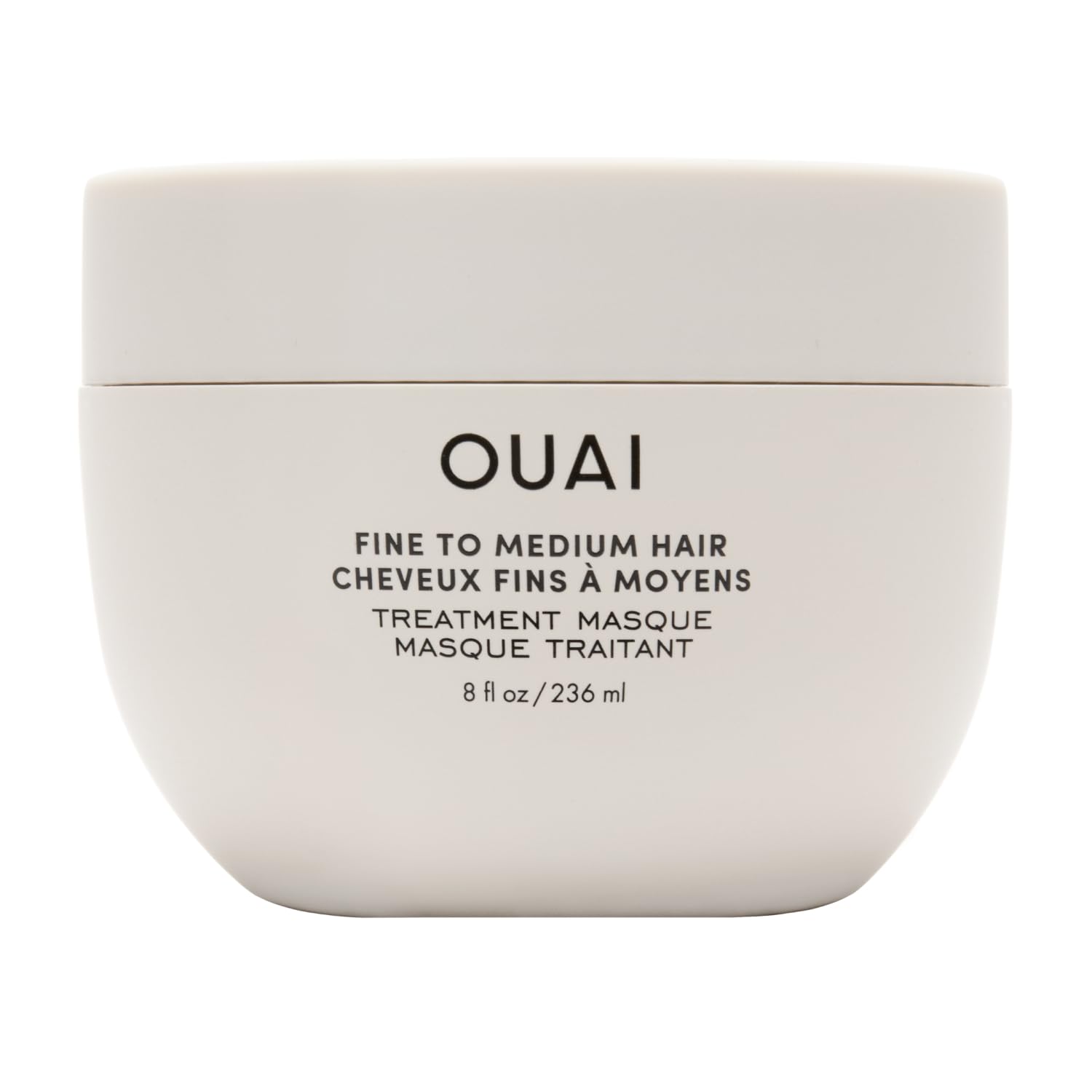 OUAI Fine to Medium Hair Treatment Mask - Lightweight Deep Conditioning Hair Mask with Shea Butter, Keratin & Panthenol - Helps Hydrate, Fight Frizz, Strengthen & Repair Damage (3.4 oz)