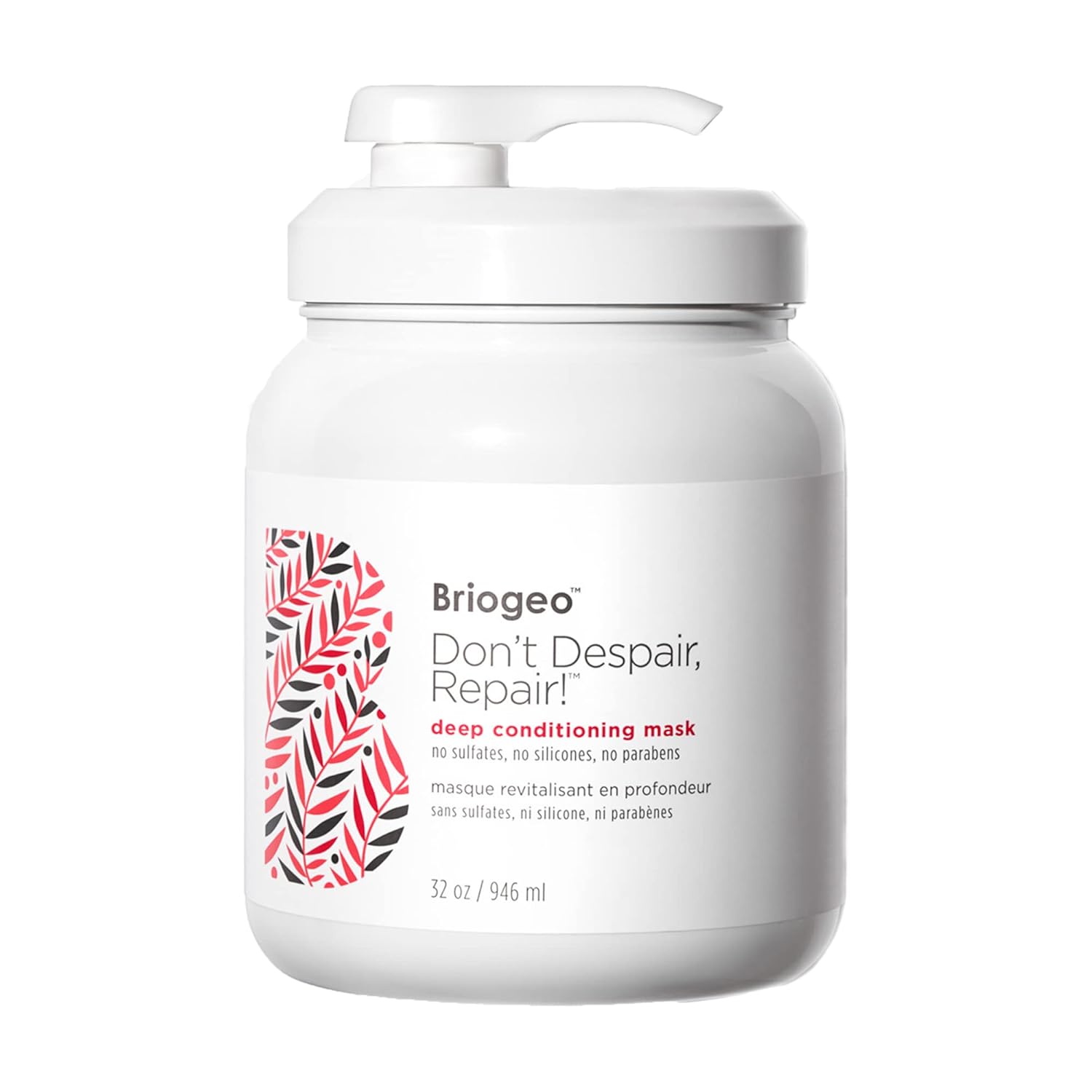 Briogeo Don't Despair, Repair! Deep Conditioning Mask | Protein + Moisture Balance Conditioner for Dry, Damaged, Color-Treated Strands | Vegan & Cruelty-Free