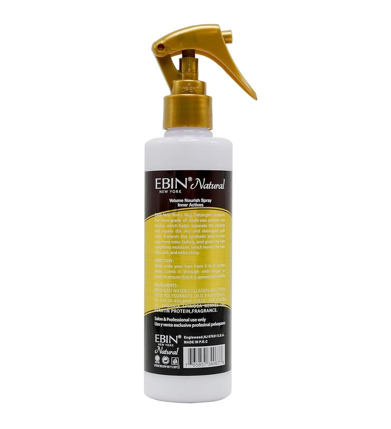 EBIN NEW YORK 5 Second Detangler - Moroccan Argan Oil Infused | Instant Moisture, Lightweight Conditioner | Softens, Smooths & Adds Shine | Wig & Weave Care 8.5oz/250ml - Image 6