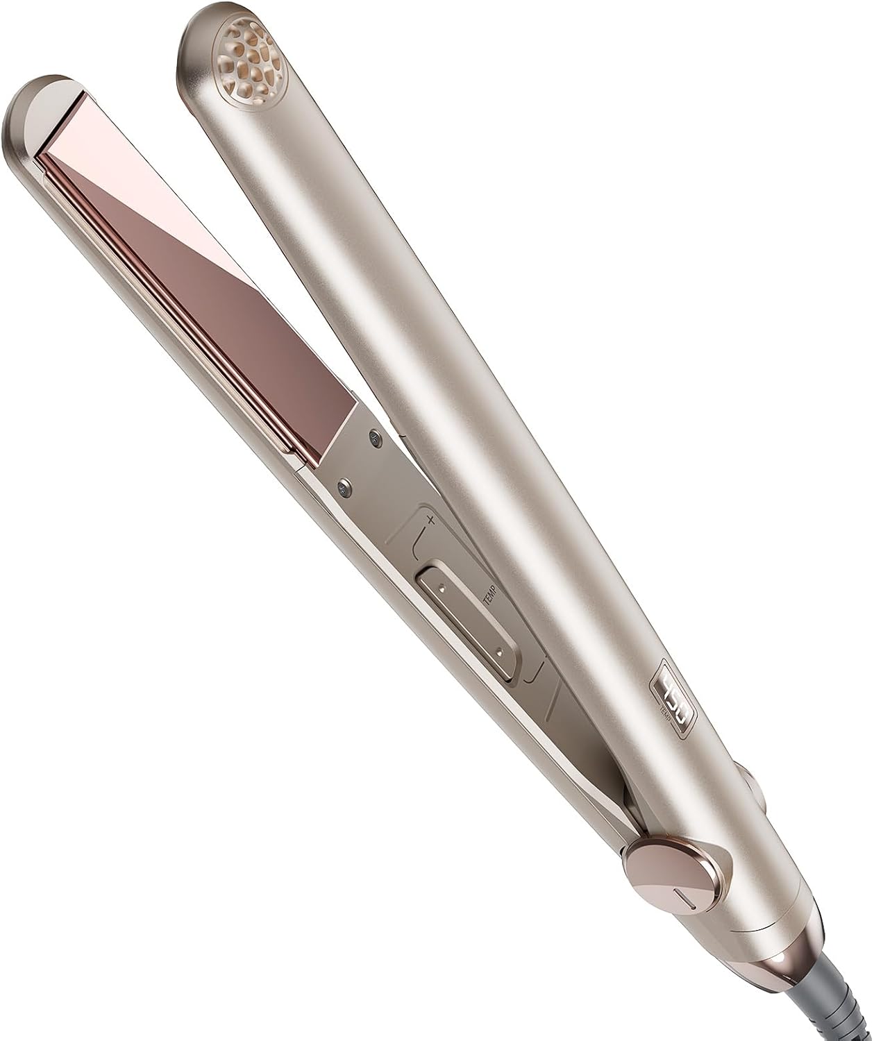 TYMO Flat Iron Hair Straightener - Titanium Hair Straighteners for Women, 1 Inch Professional Travel Flat Iron, Portable Straightener and Curlers with 10s Heat Up, 32 Temp, Dual Voltage & LED Display