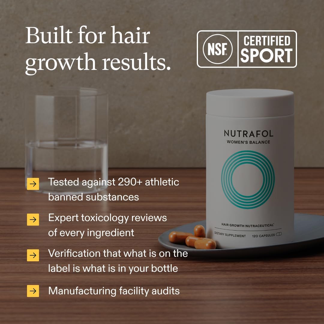 Nutrafol Women's Balance Hair Growth Supplements, Ages 45 and Up, Clinically Tested for Visibly Thicker Hair and Scalp Coverage, Dermatologist Recommended - 1 Month Supply - Image 11