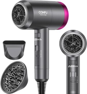 CONFU Ionic Blow Dryer 1600W, Porta...