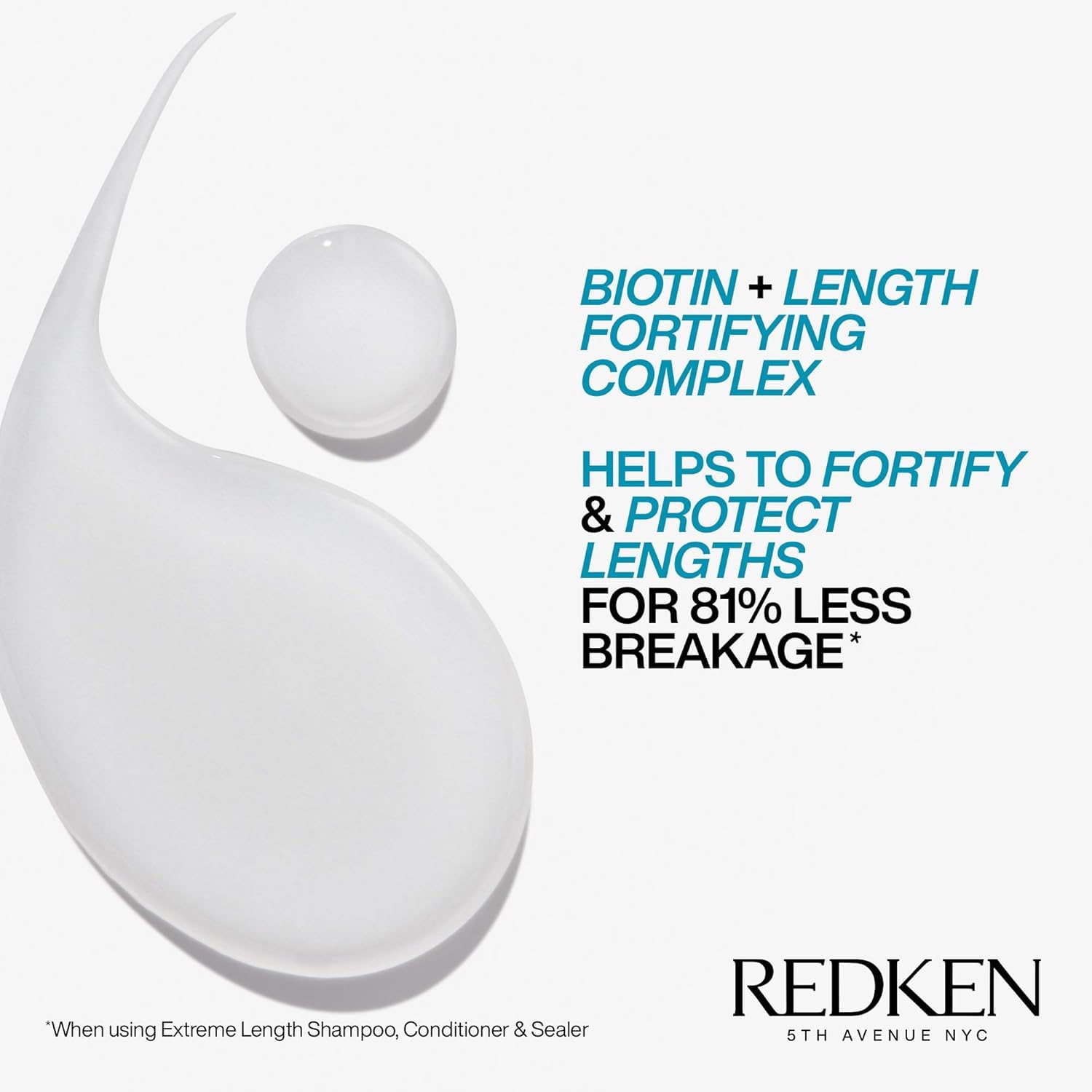 Redken Extreme Length Biotin Shampoo For Longer Hair – Promotes Healthy Hair Growth, Strengthens Damaged Hair, Prevents Hair Breakage, Infused With Biotin - Image 6