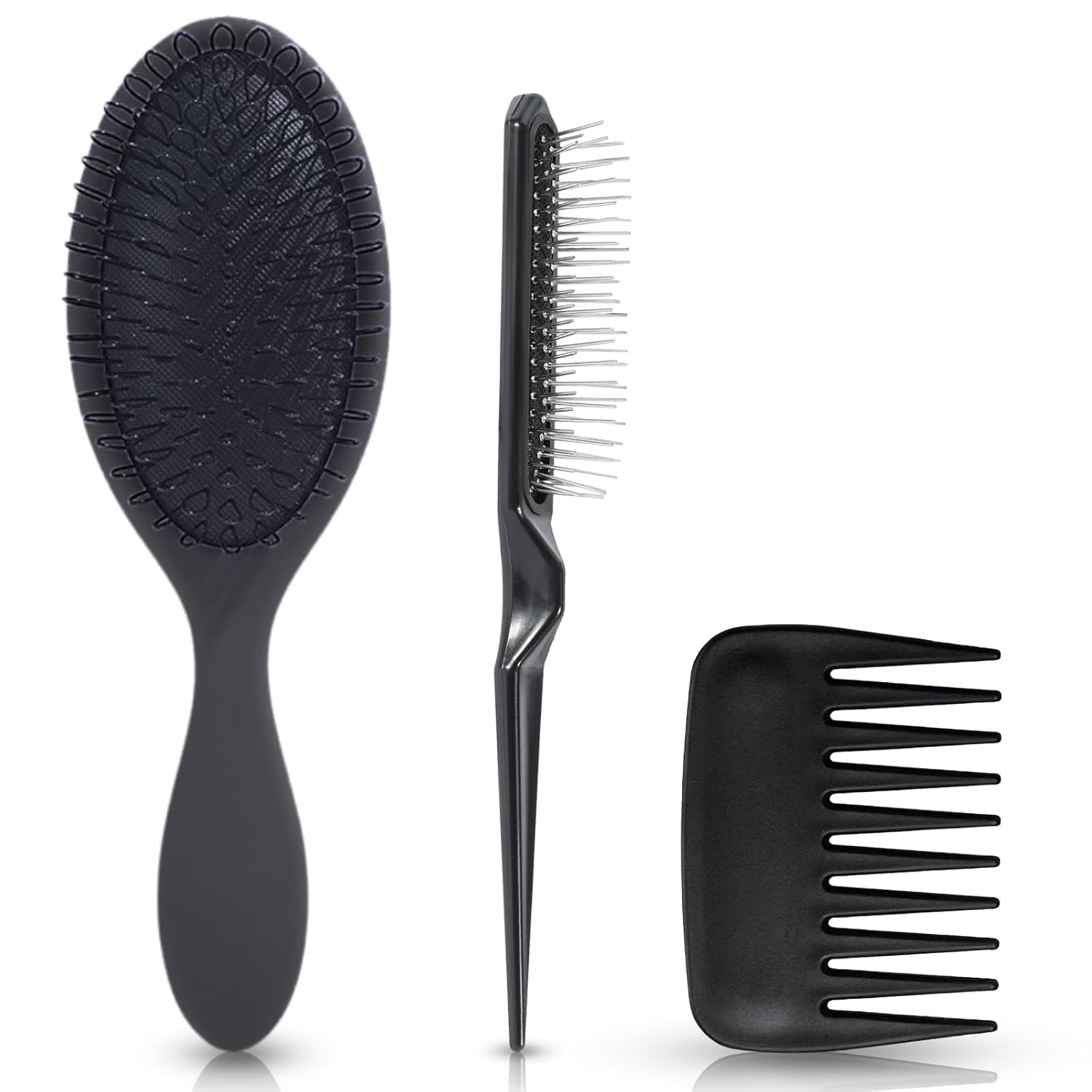 SIMPOR Wig Brushes for Synthetic, Hair Wig Comb Set, 3 Row Wire Brush Hair Extension Wire Loop 3 PCS