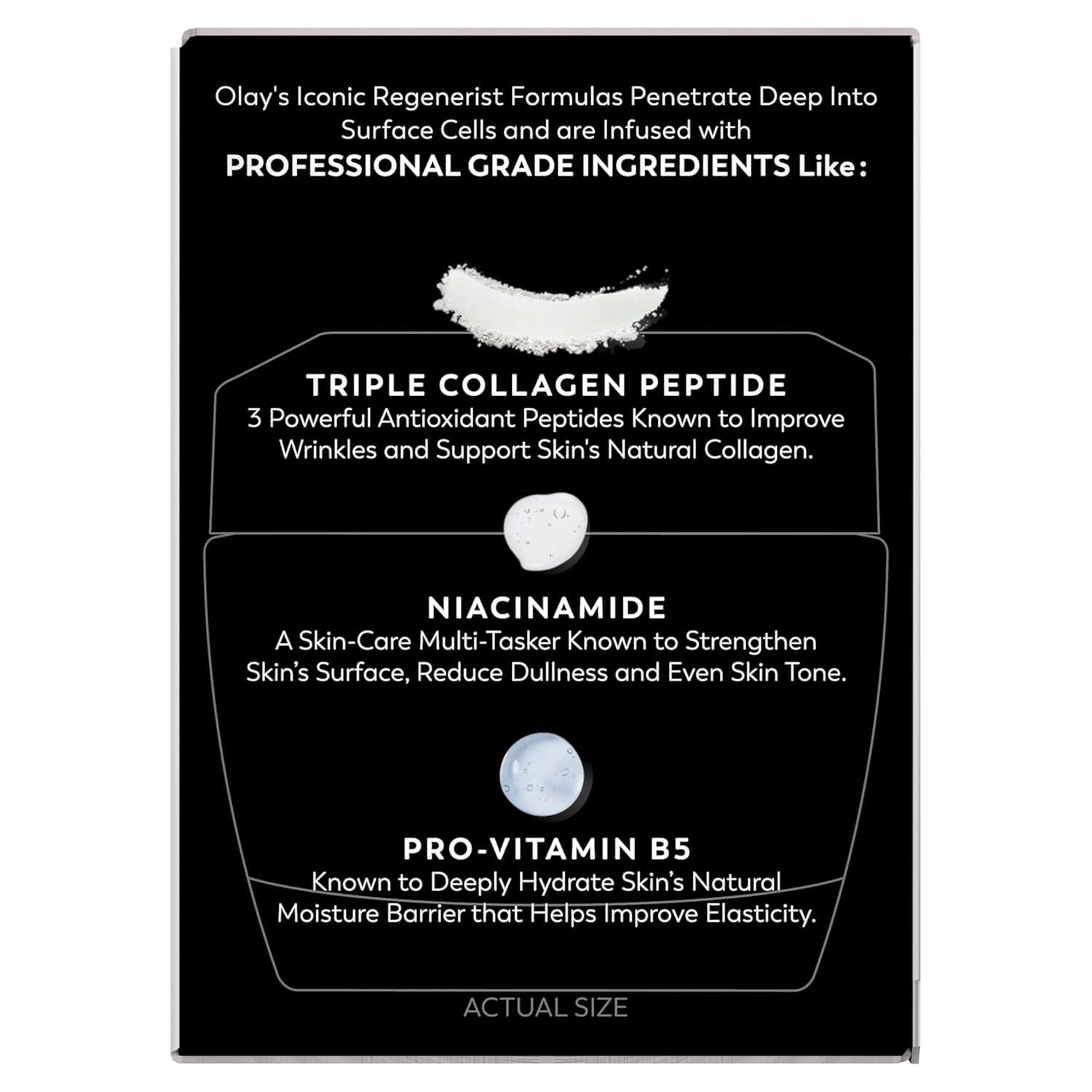 Olay Face Moisturizer, Regenerist Micro-Sculpting Cream for Women, Fragrance-Free - Anti-Aging, Anti-Wrinkle, Firming Skin Care - Triple Collagen Cream, Peptide, Hyaluronic Acid, Niacinamide, 2.6oz - Image 14