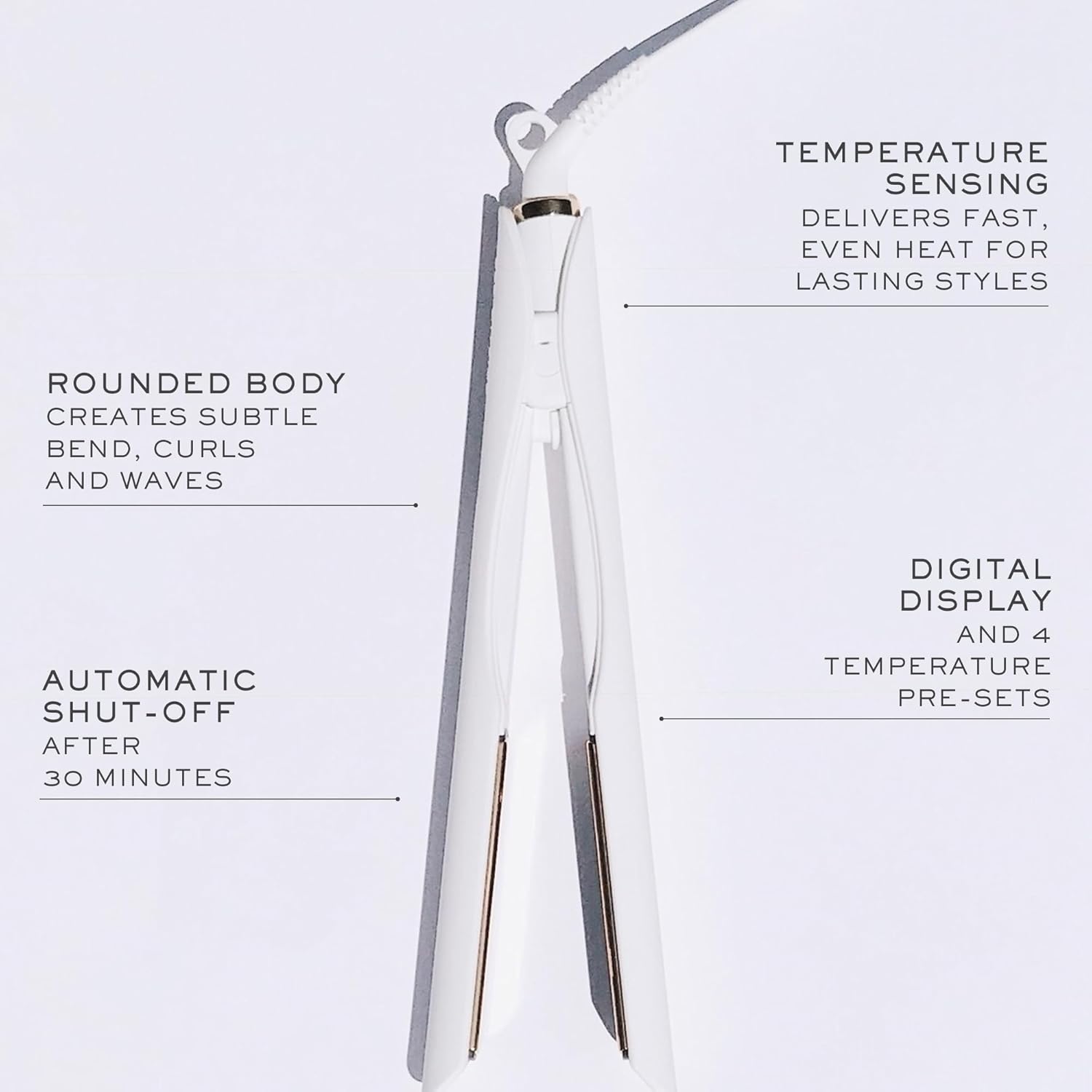 Kristin Ess 3-in-One Titanium Hair Straightener and Curler 2 in 1 Combo + Waver for Women - 1 1/4" - 440 Degrees - Professional Ionic Dual Voltage Flat Iron + Travel Cap - Frizzy, Curly + Thick Hair - Image 7