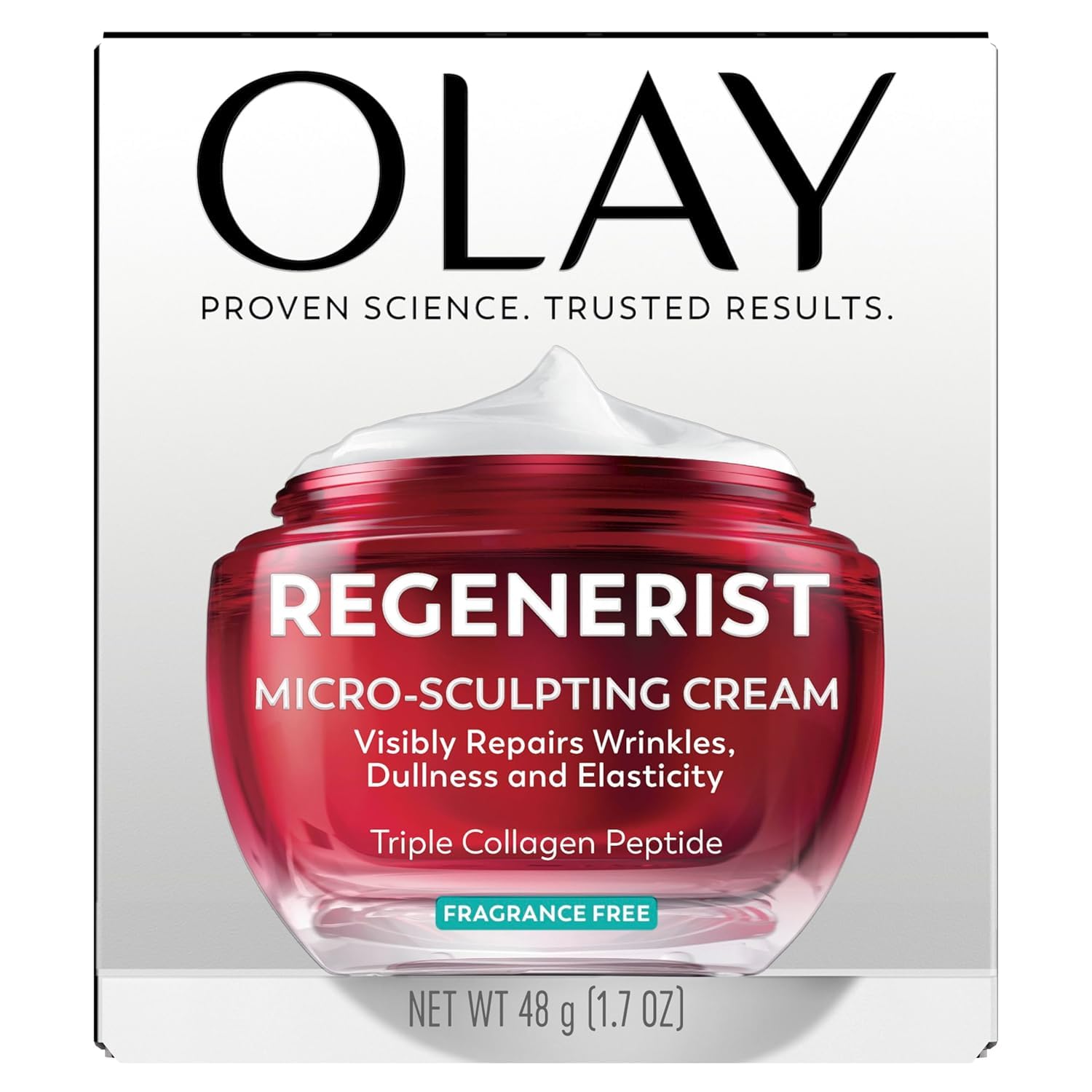 Olay Face Moisturizer, Regenerist Micro-Sculpting Cream for Women, Fragrance-Free - Anti-Aging, Anti-Wrinkle, Firming Skin Care - Triple Collagen Cream, Peptide, Hyaluronic Acid, Niacinamide, 1.7oz - Image 13