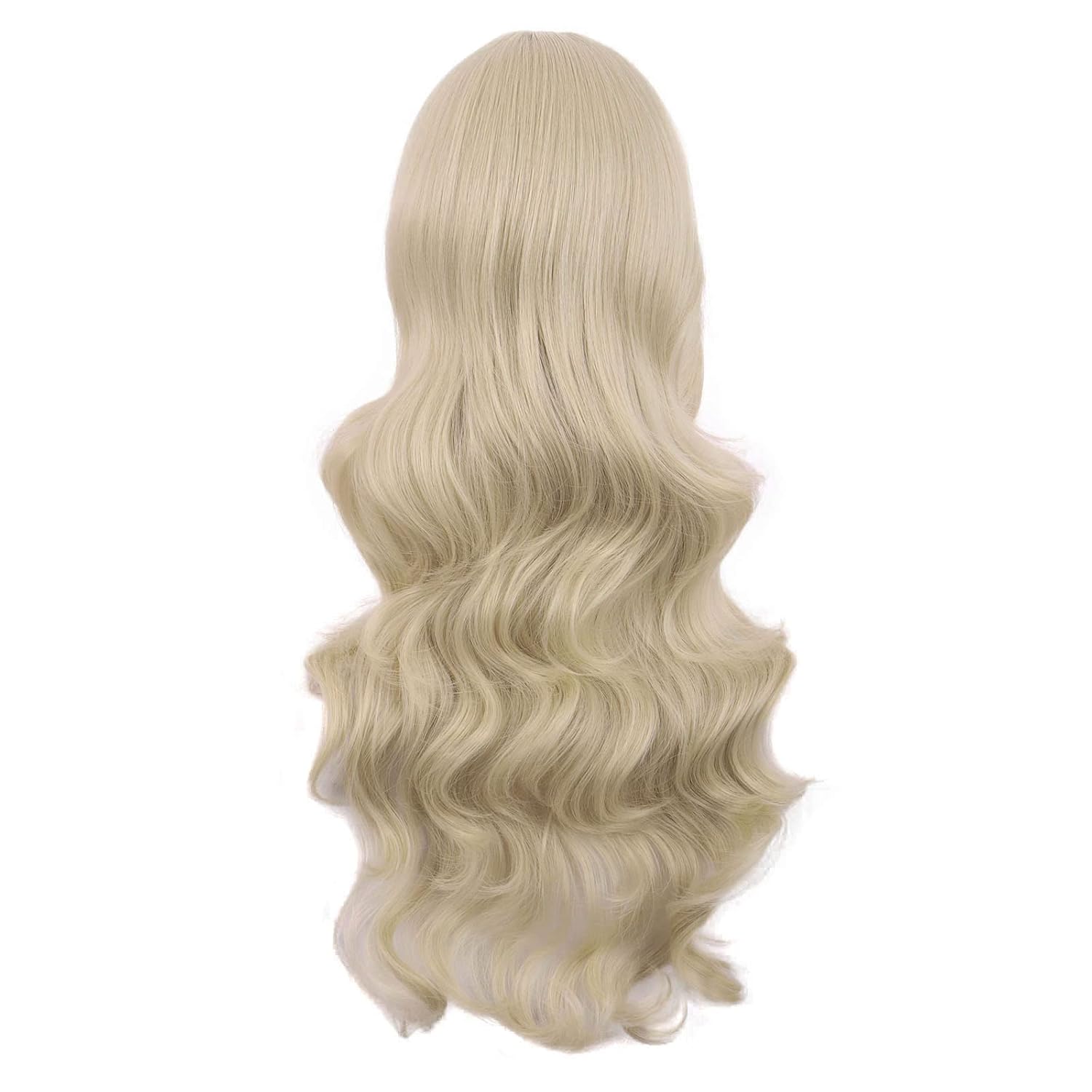 MapofBeauty 28 Inch/70 cm Charming Women Side Bangs Long Curly Full Hair Synthetic Wig (Blonde) - Image 4