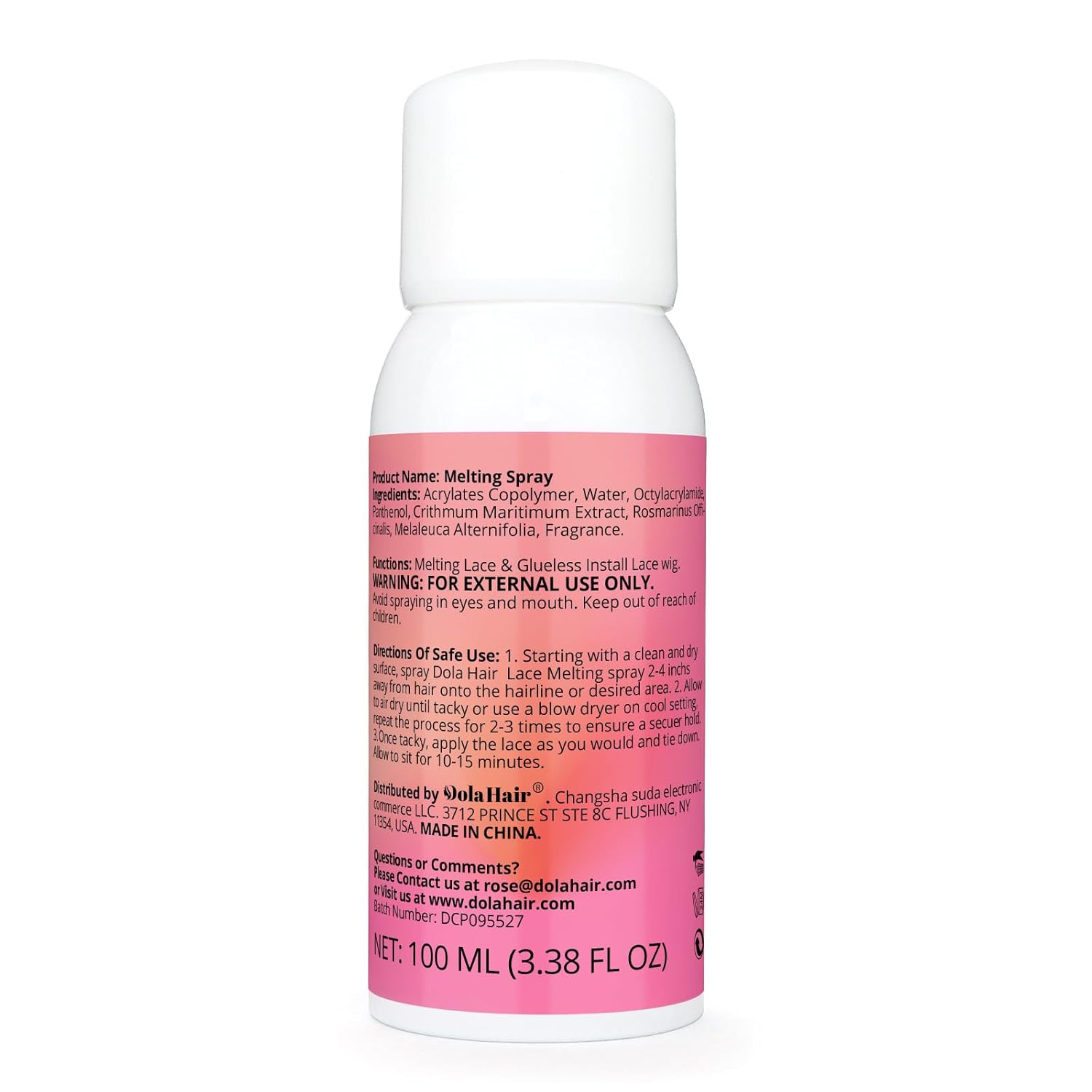 Dolahair Wig Glue Spray for Front Lace Wig Lace Melting Spray for Wigs Melting Spray Lace Bond Spray Lace Glue Kit Wig Install Kit (Melting Spray Kit-100ml) - Image 8