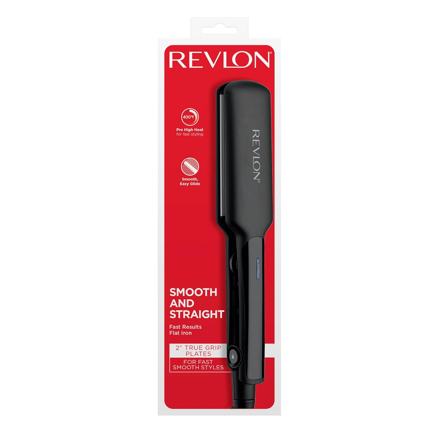 REVLON Ceramic Coated 2" Flat Iron - Fast Heating Hair Straightener for Quick and Smooth Results, Plus Travel Friendly (Black) - Image 6