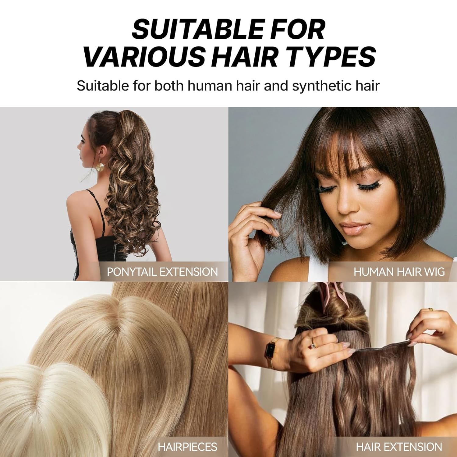 Wig Spray for Synthetic Hair, Detangling Spray Leave In Conditioner for Wigs, Toppers, Hair Extensions & Human Hair, Detangles, Nourishes, Restores Shine & Protects Synthetic Fiber, 5.1 fl.oz - Image 5