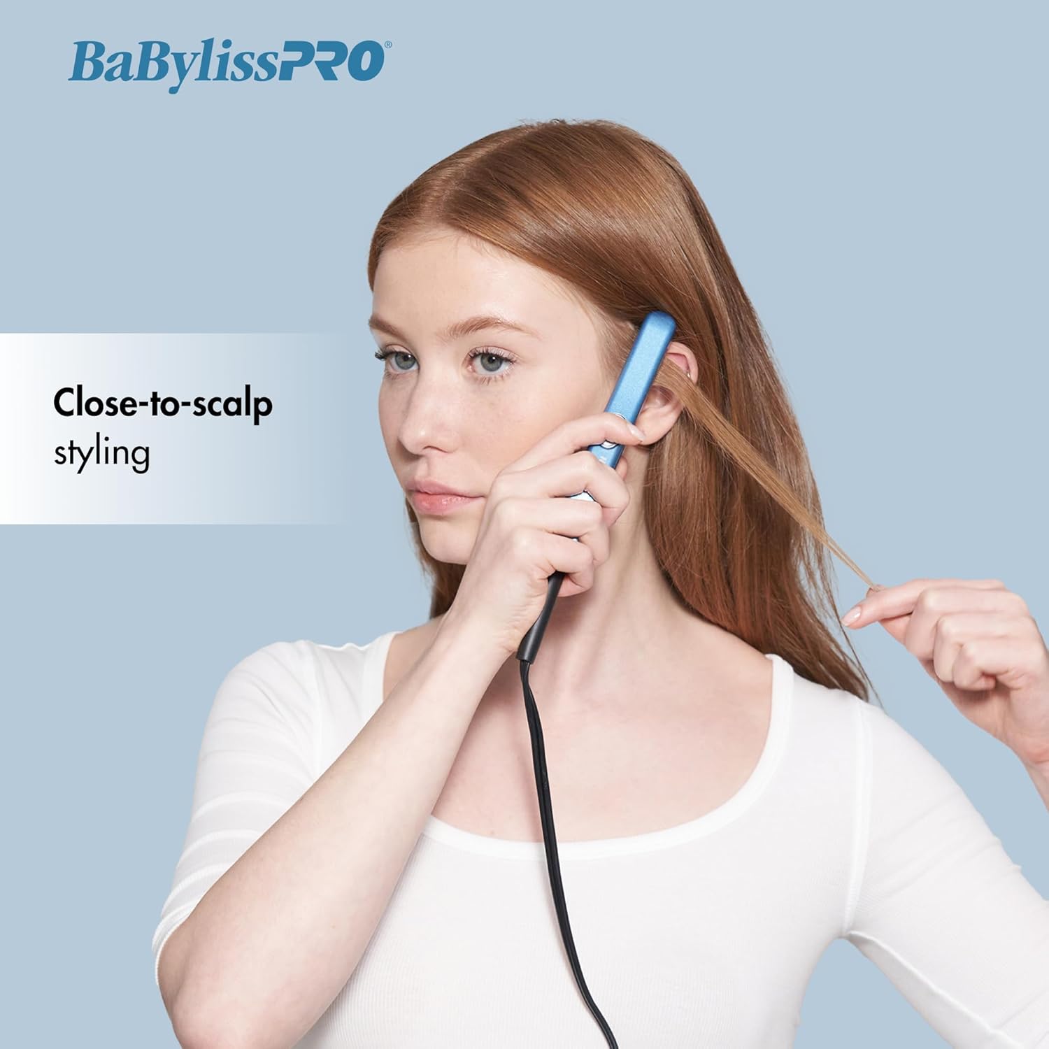 BaBylissPRO Nano Titanium Mini Flat Iron Hair Straightener, 0.5" Hair Straightener Iron for Touch Ups & All Hair Types, Perfect for Travel - Image 2