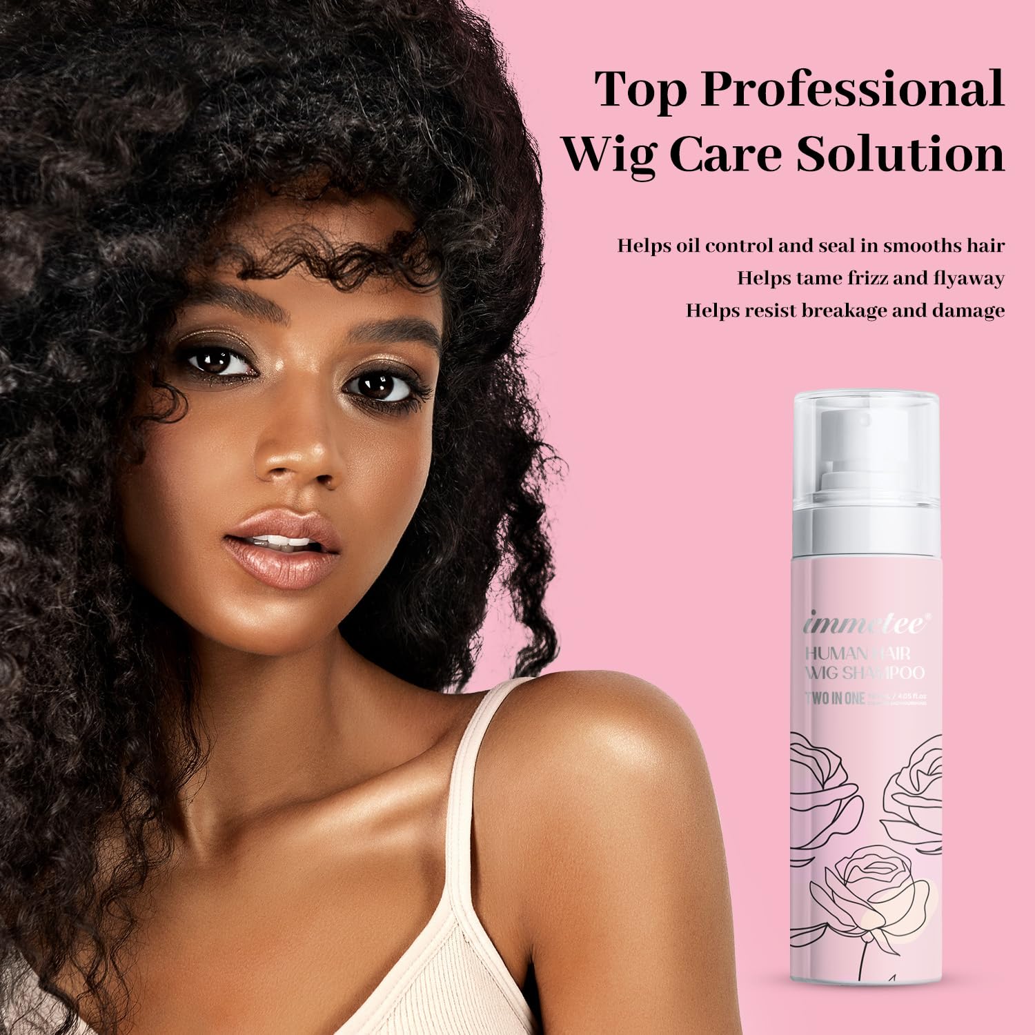 immetee 2 In 1 Wig Shampoo and Wig Conditioner, Extend the Life of a Wig, Wig Shampoo.120ml/4.05fl.oz (1pc) - Image 2
