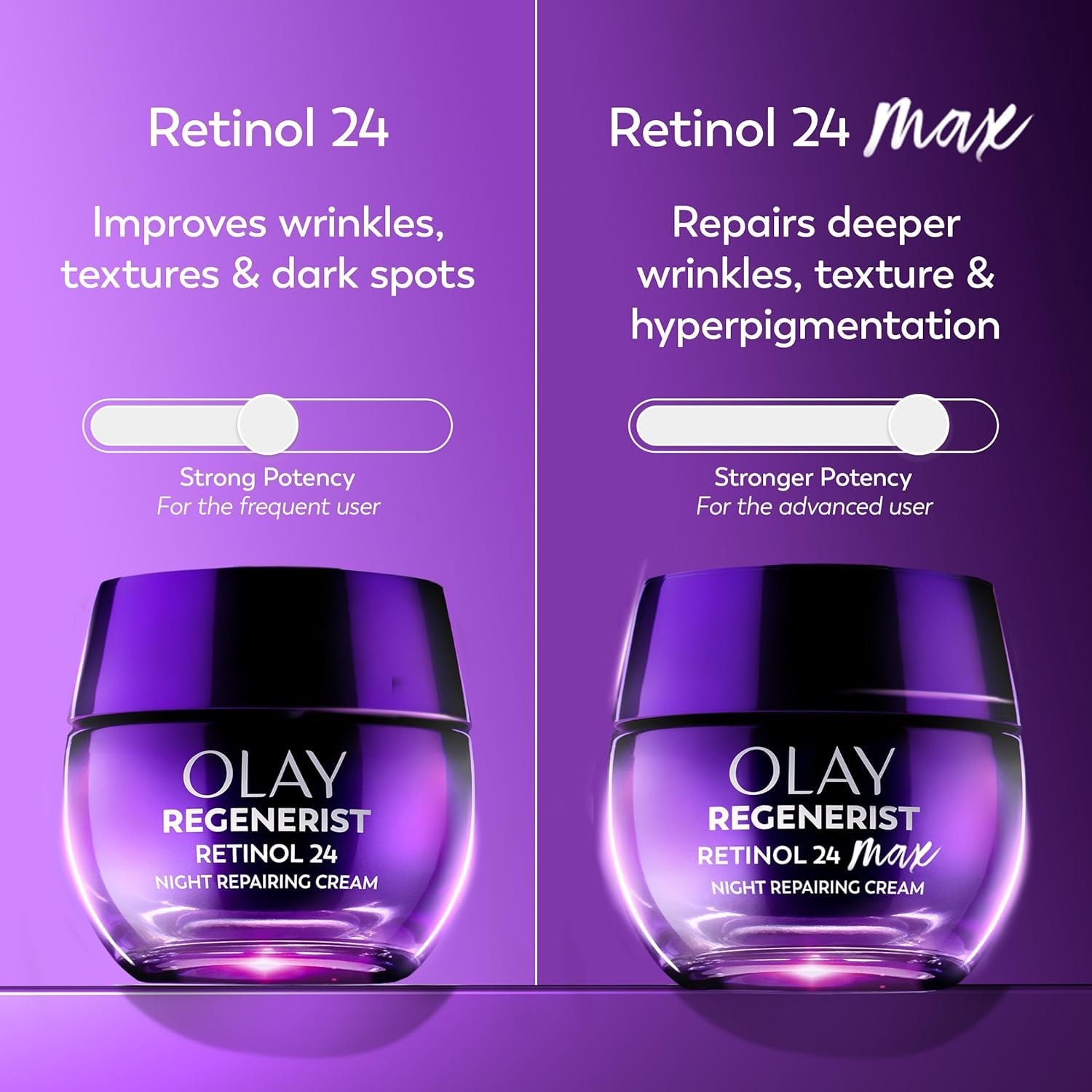 Olay Retinol Night Cream for Women, MAX, Anti-Aging Face Mousturizer, Fragrance-Free, Non Greasy - Anti-Wrinkle, Smooth Fine Lines, Hydrating Skin Care - Triple Collagen Cream, Niacinamide, 1.7oz - Image 3