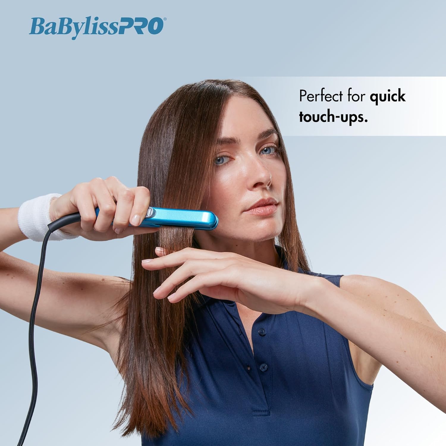 BaBylissPRO Nano Titanium Mini Flat Iron Hair Straightener, 0.5" Hair Straightener Iron for Touch Ups & All Hair Types, Perfect for Travel - Image 6
