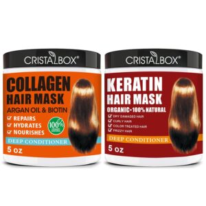 2 Pack Collagen Hair Mask & Ke...