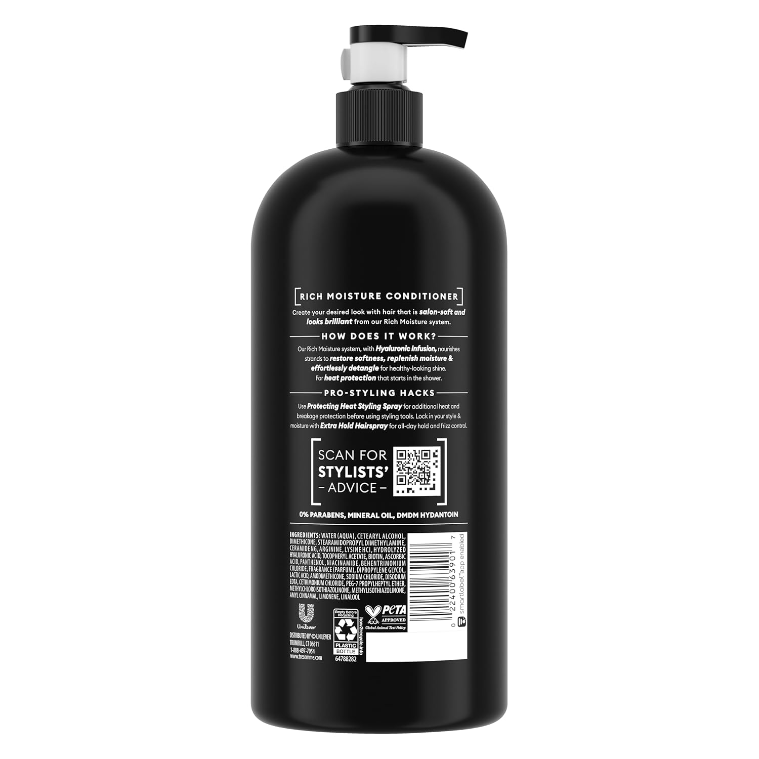 TRESemmé Rich Moisture Moisturizing Conditioner with Pump for Dry Hair Formulated With Pro Style Technology 39 Fl Oz - Image 2