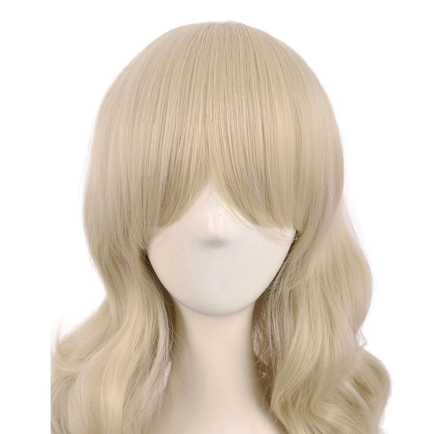 MapofBeauty 28 Inch/70 cm Charming Women Side Bangs Long Curly Full Hair Synthetic Wig (Blonde) - Image 5