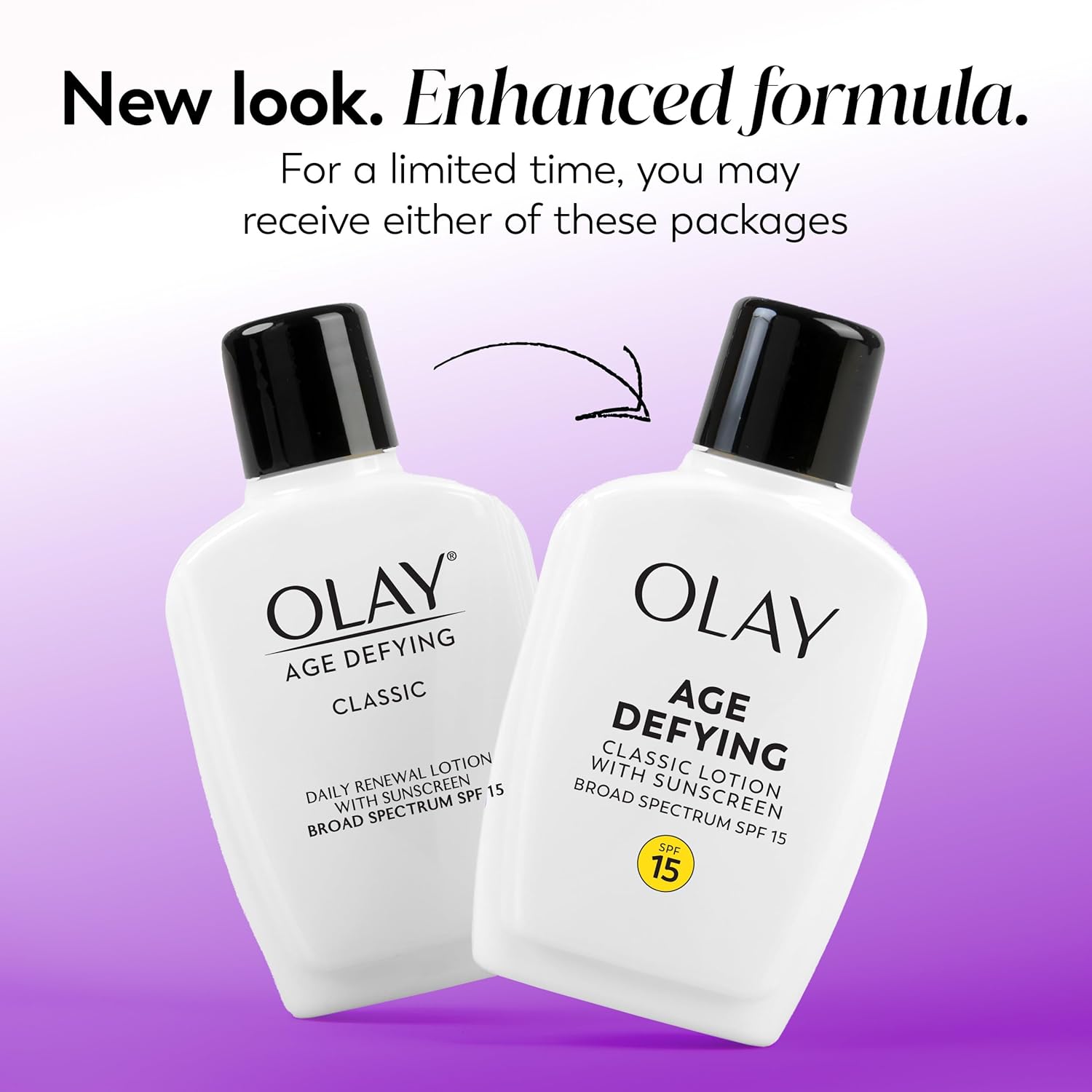 Face Moisturizer by Olay, Age Defying Classic Daily Renewal Lotion, With Sunscreen, Classic,4 oz - Image 2