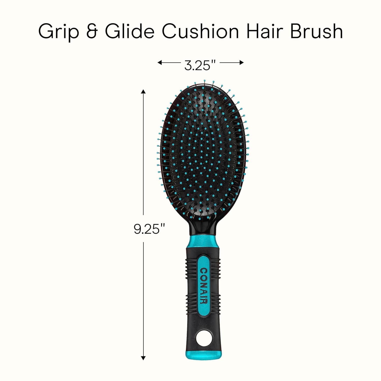 Conair Salon Results Hair Brush, Detangling Hair Brush for Men and Women, For All Hair Types, Metal Bristles and Cushion Base - Image 7