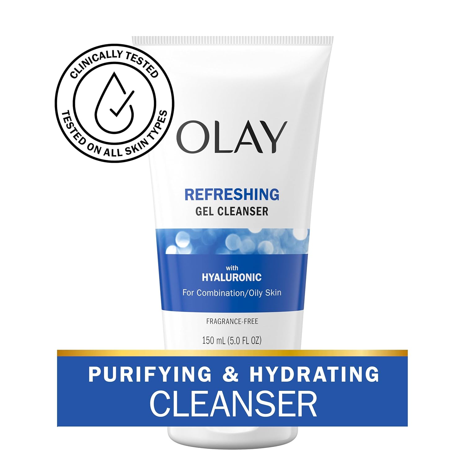 Olay Regenerist Hyaluronic + Peptide 24 Face Wash, Fragrance-Free, 5.0 o - Image 2