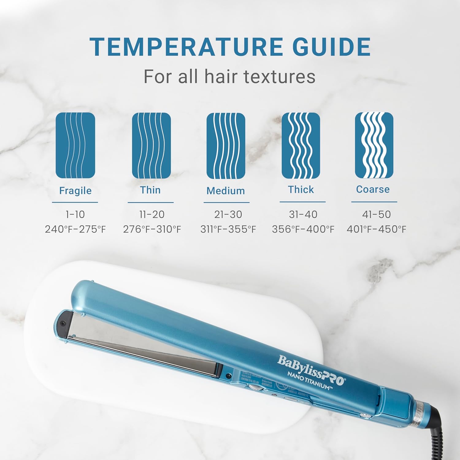 BabylissPRO Nano Titanium Ultra-Thin Hair Straightener, Professional Flat Iron, 5-Inch Extended Plates for Faster Straightening, for All Hair Types - Image 4