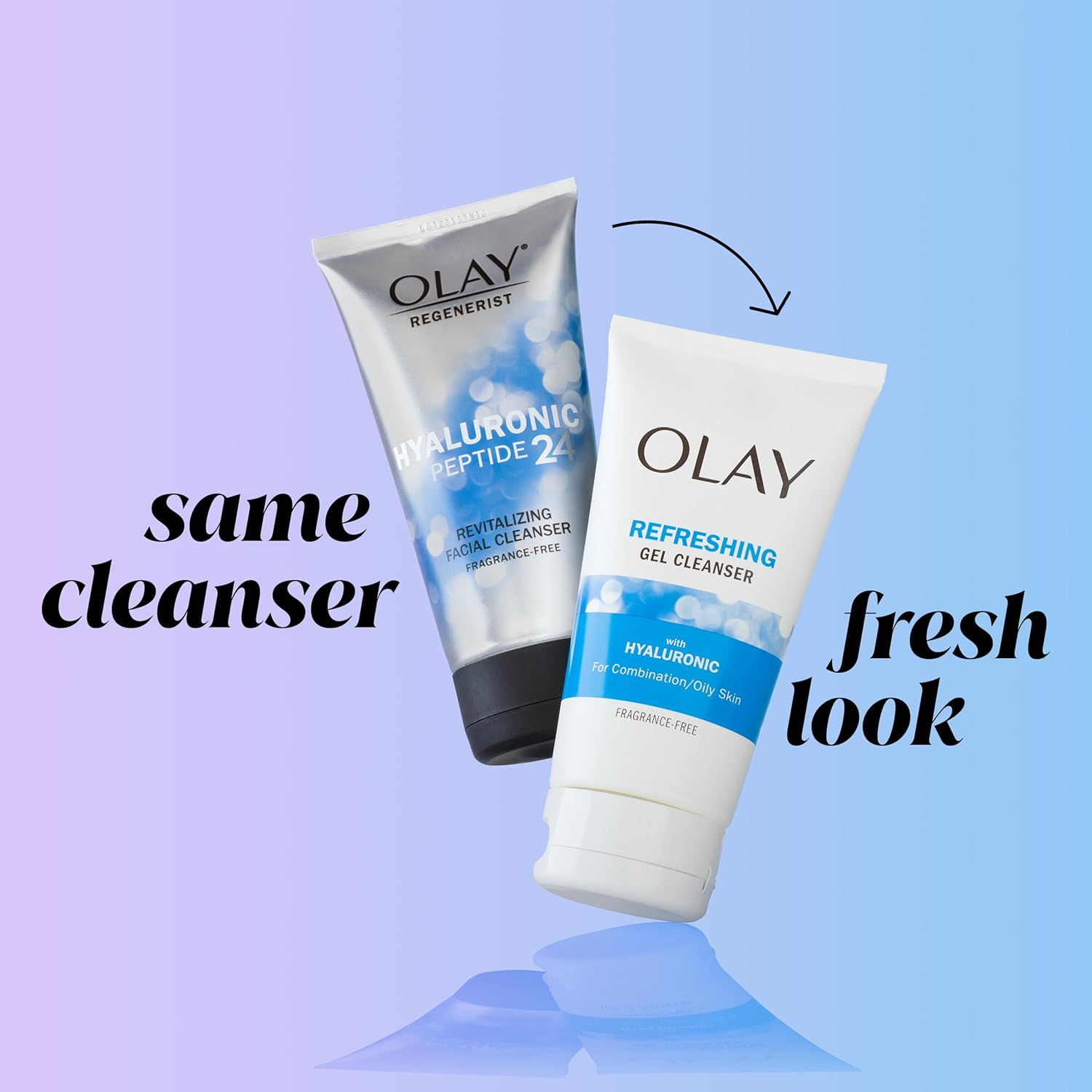 Olay Regenerist Hyaluronic + Peptide 24 Face Wash, Fragrance-Free, 5.0 o - Image 8