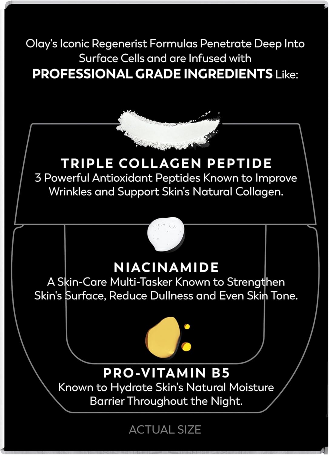 Olay Night Cream for Face, Anti-Aging Face Moisturizer for Women - Fragrance-Free Skin Care, Anti-Wrinkle, Exfoliate, Smooths Texture - Triple Collagen Cream, Niacinamide, Pro-Vitamin B5, 1.7Oz - Image 12
