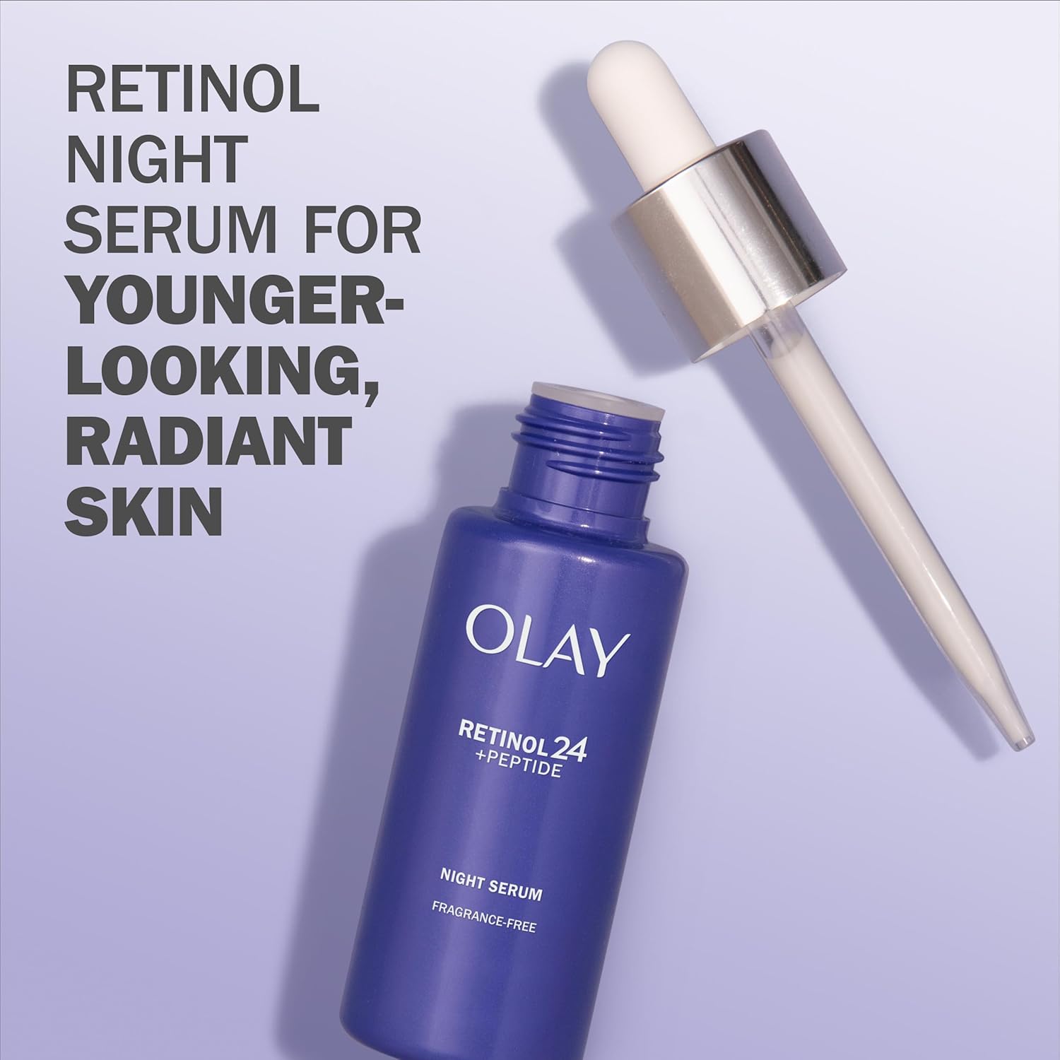 Olay Retinol 24 MAX Night Smoothing Serum, Fragrance – Free, 1.3 Oz - Image 2