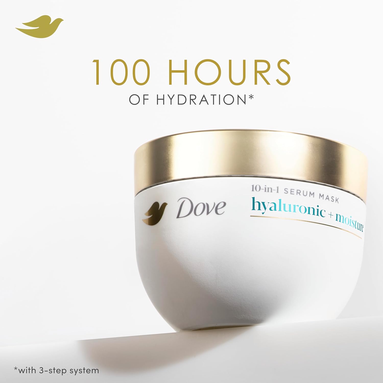 Dove Hair Hyaluronic Moisture for Dry Hair 10-in-1 Hydrating Hair Mask with Bio-Protein Care Technology and Hyaluronic Serum 9.2 Fl Oz - Image 3