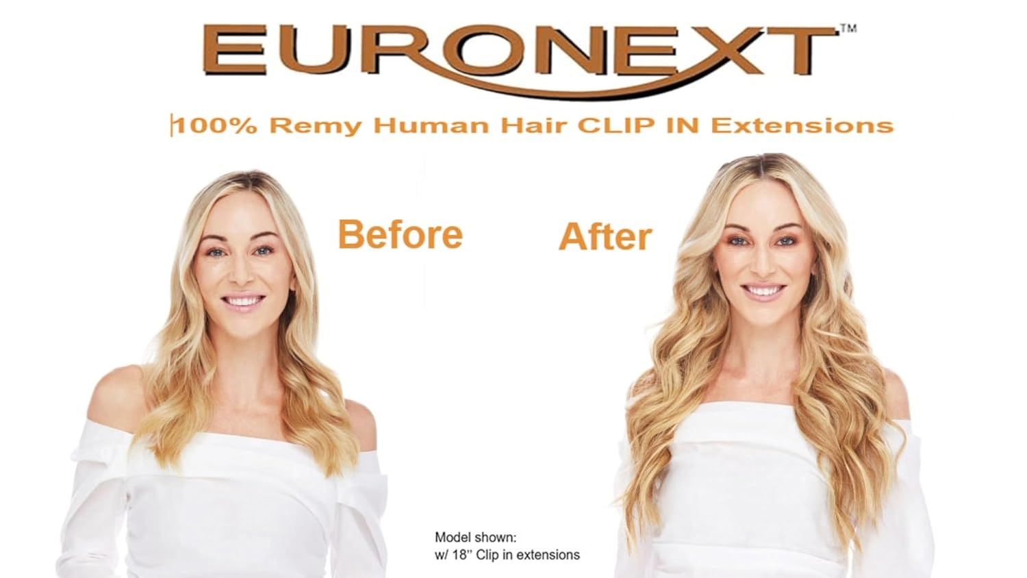 Clip in hair extensions, 100% Remy human hair, 14 inches, Straight, Curly, Black - Image 5