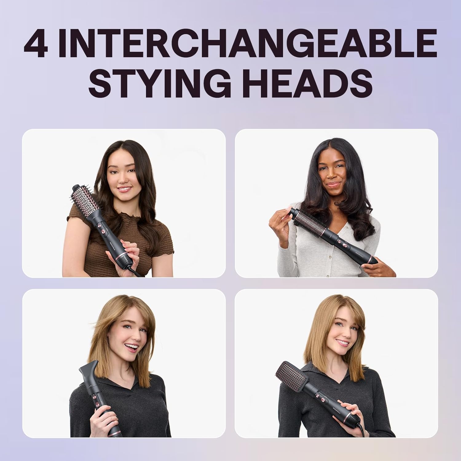 Wavytalk Hair Dryer Brush Set, Air Sculpt 4-in-1 Hot Air Brush Set | Blowout Brush Styler for Salon Blowouts, Volumizing, and Straightening, Sleek Frizz-Free for Every Hair Type, Black - Image 3
