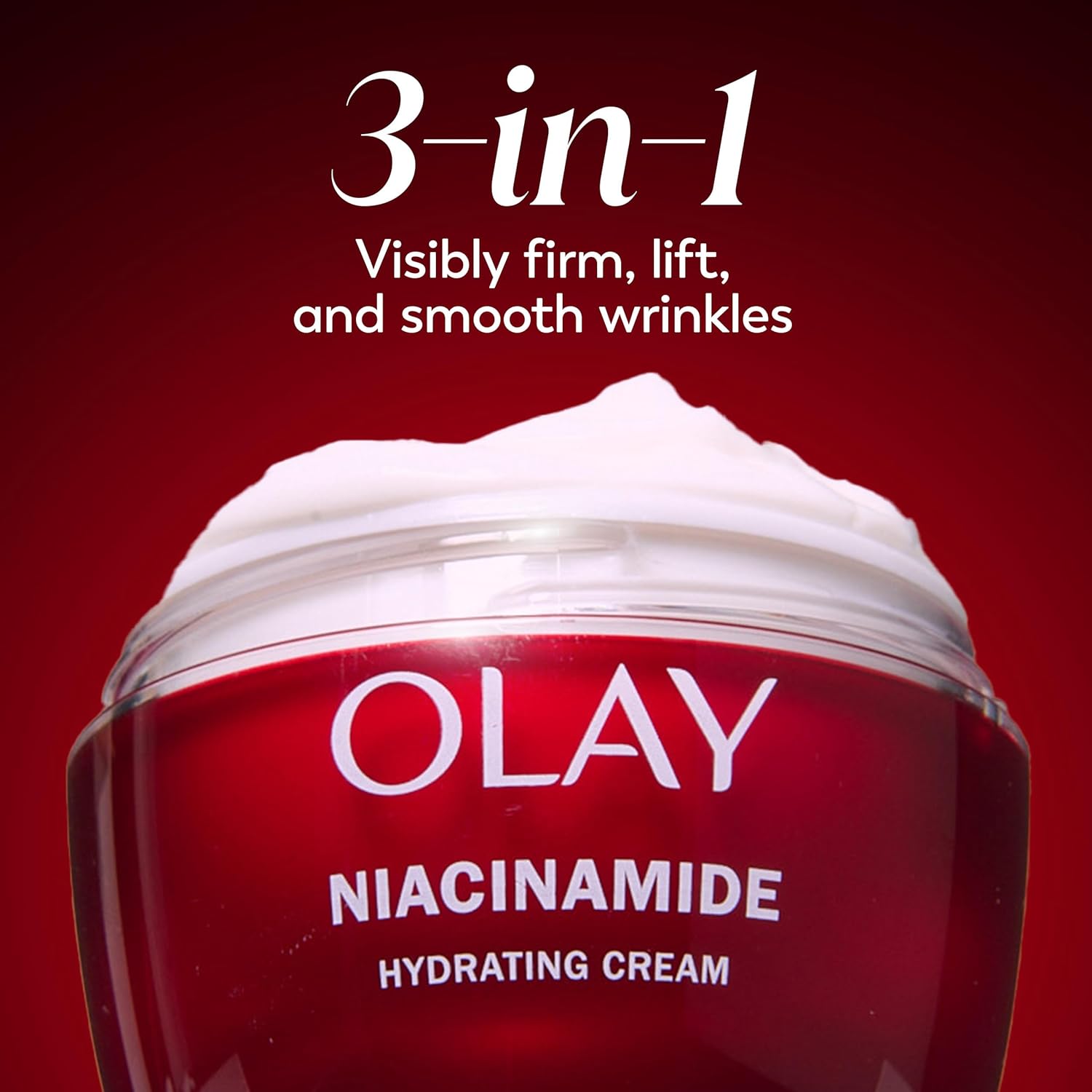 Olay Niacinamide Face Moisturizer, Firming Cream for Women, Non-Greasy - Anti-Wrinkle, Anti-Aging, Hydrating, Renewing, Stronger Skin Barrier, Smooths - Peptides, 1.7 Oz - Image 6