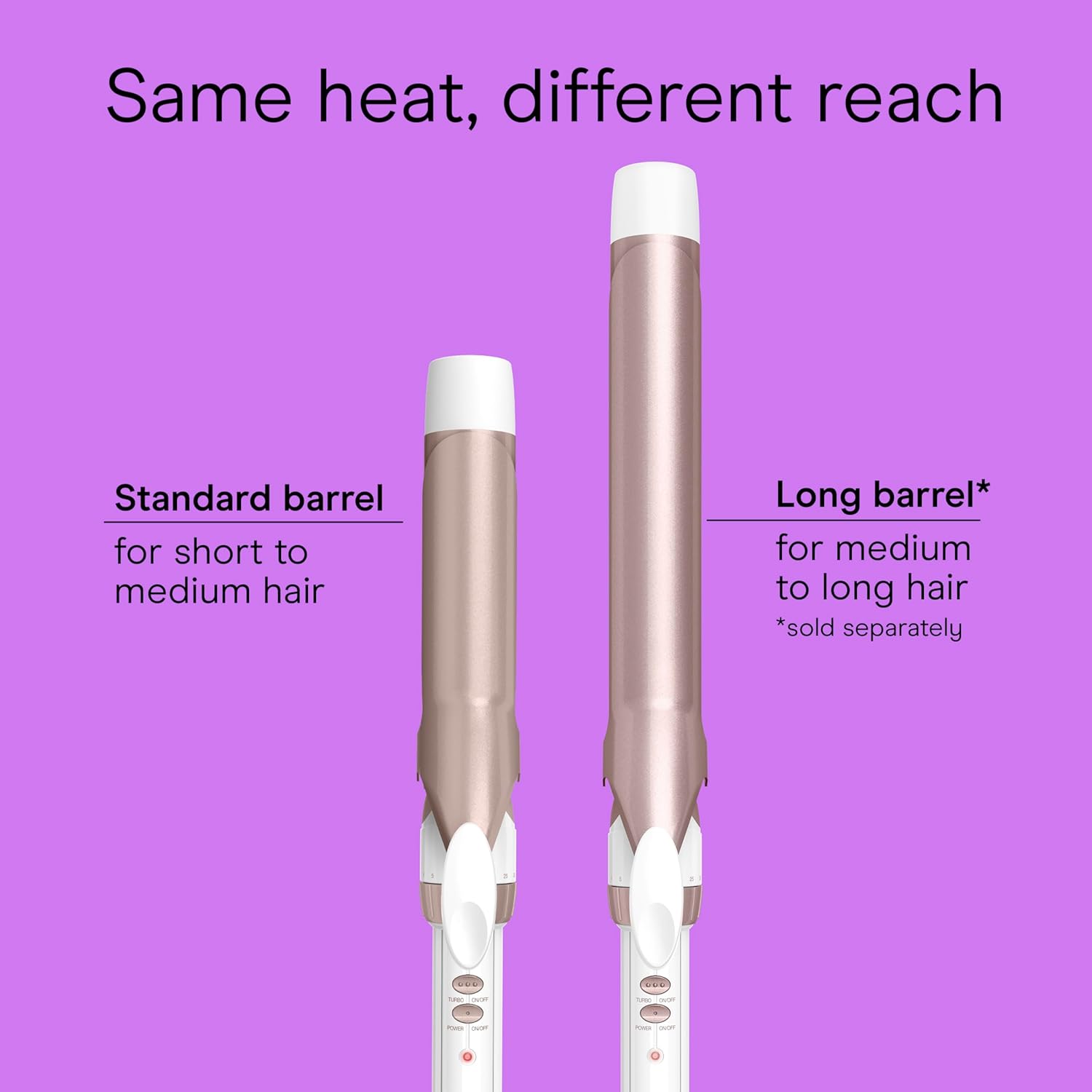 Conair Double Ceramic 1 ¼-Inch Curling Iron, 1 ¼-Inch Barrel Creates Loose Curls, Hair Curler for Use on Medium & Long Hair, White/Rose Gold - Image 3